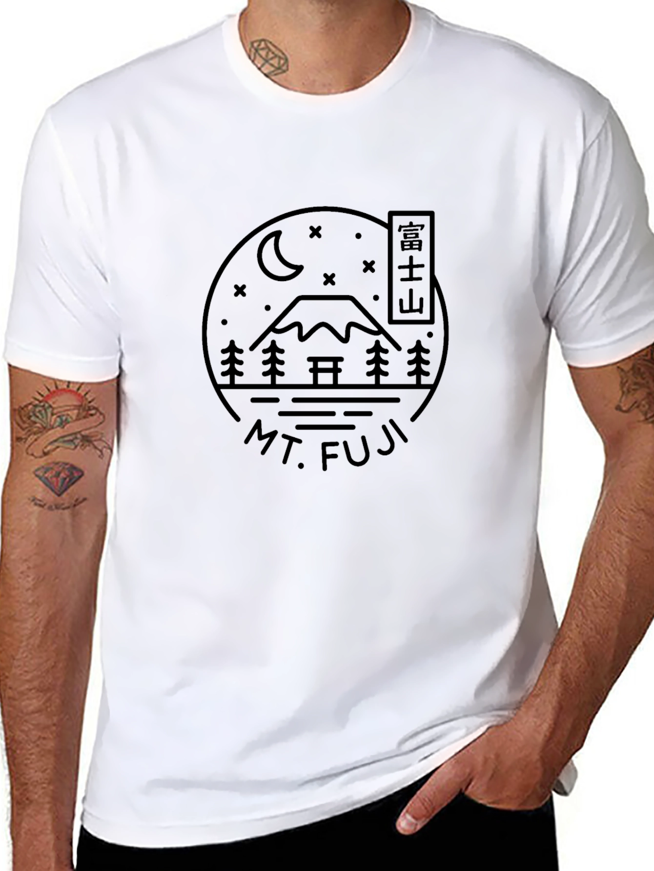 Mt. Fuji Graphic Tee - Stylish Black T-Shirt