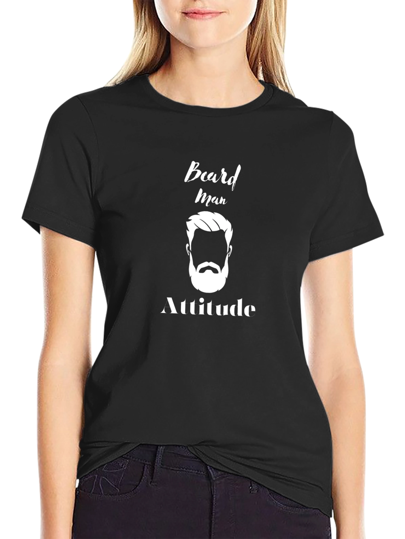 Beard Man Attitude Graphic Tee - Stylish Mens T-Shirt