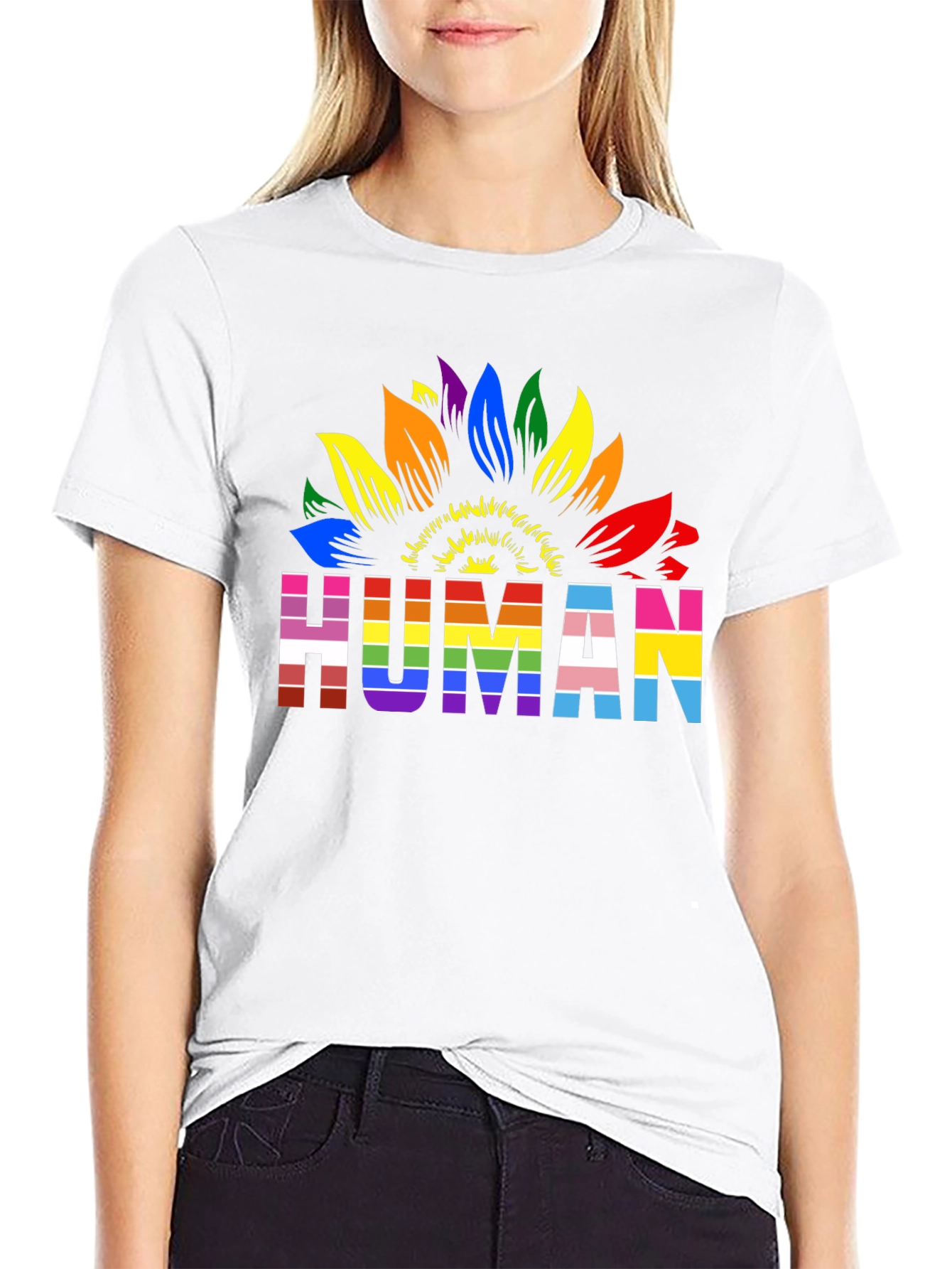 Pride Sunflower Human T-Shirt