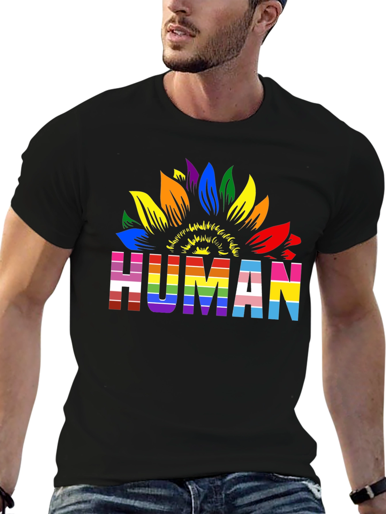 Pride Sunflower Human T-Shirt