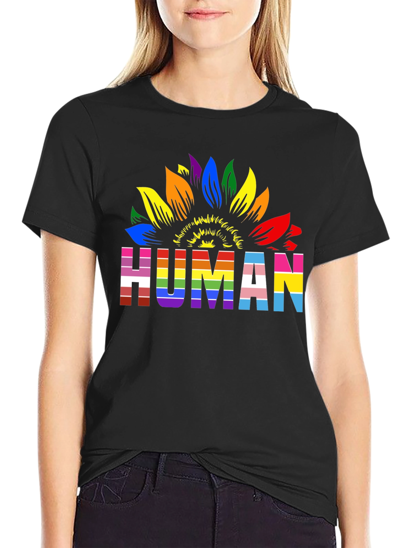 Pride Sunflower Human T-Shirt