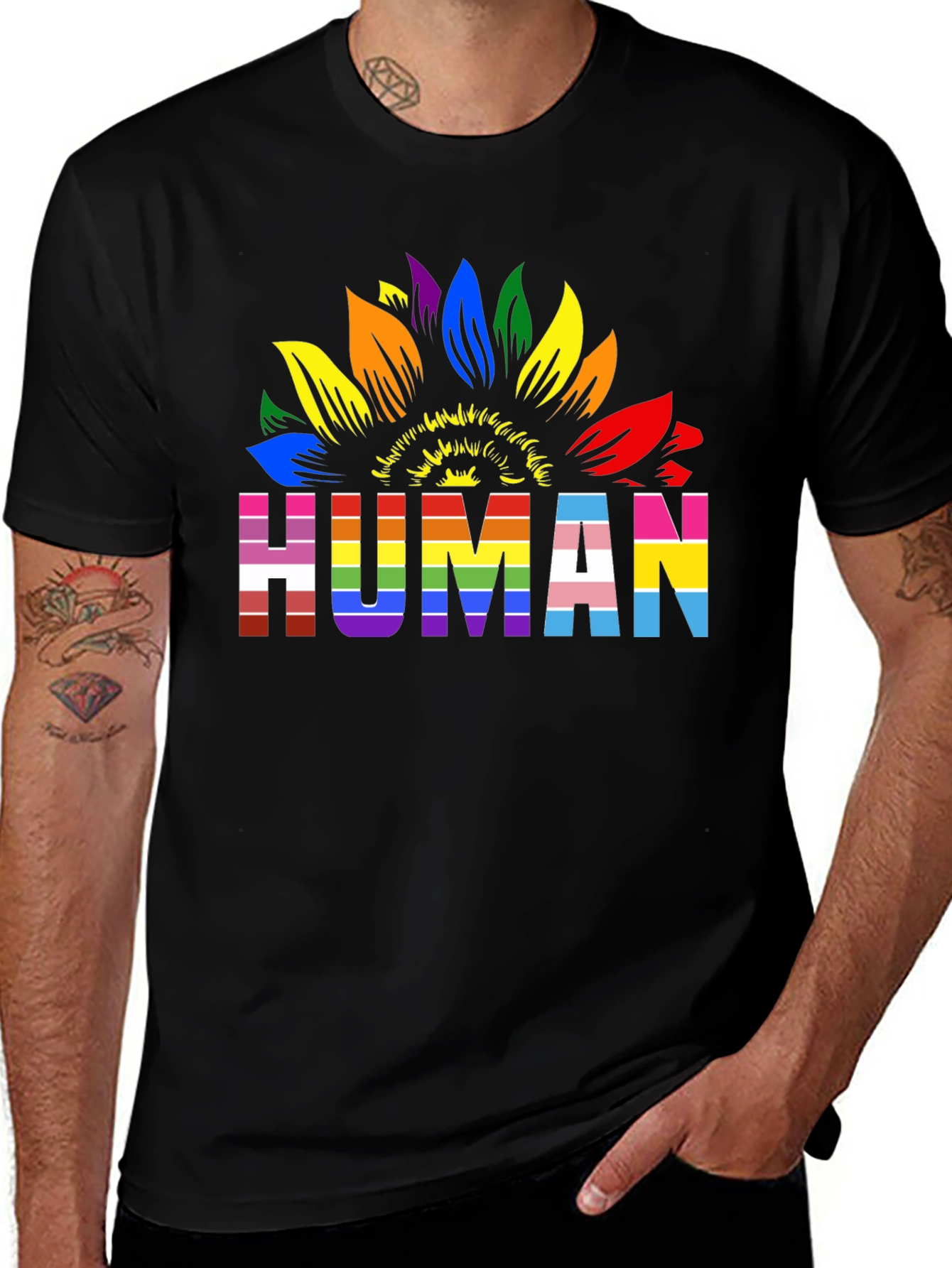 Pride Sunflower Human T-Shirt
