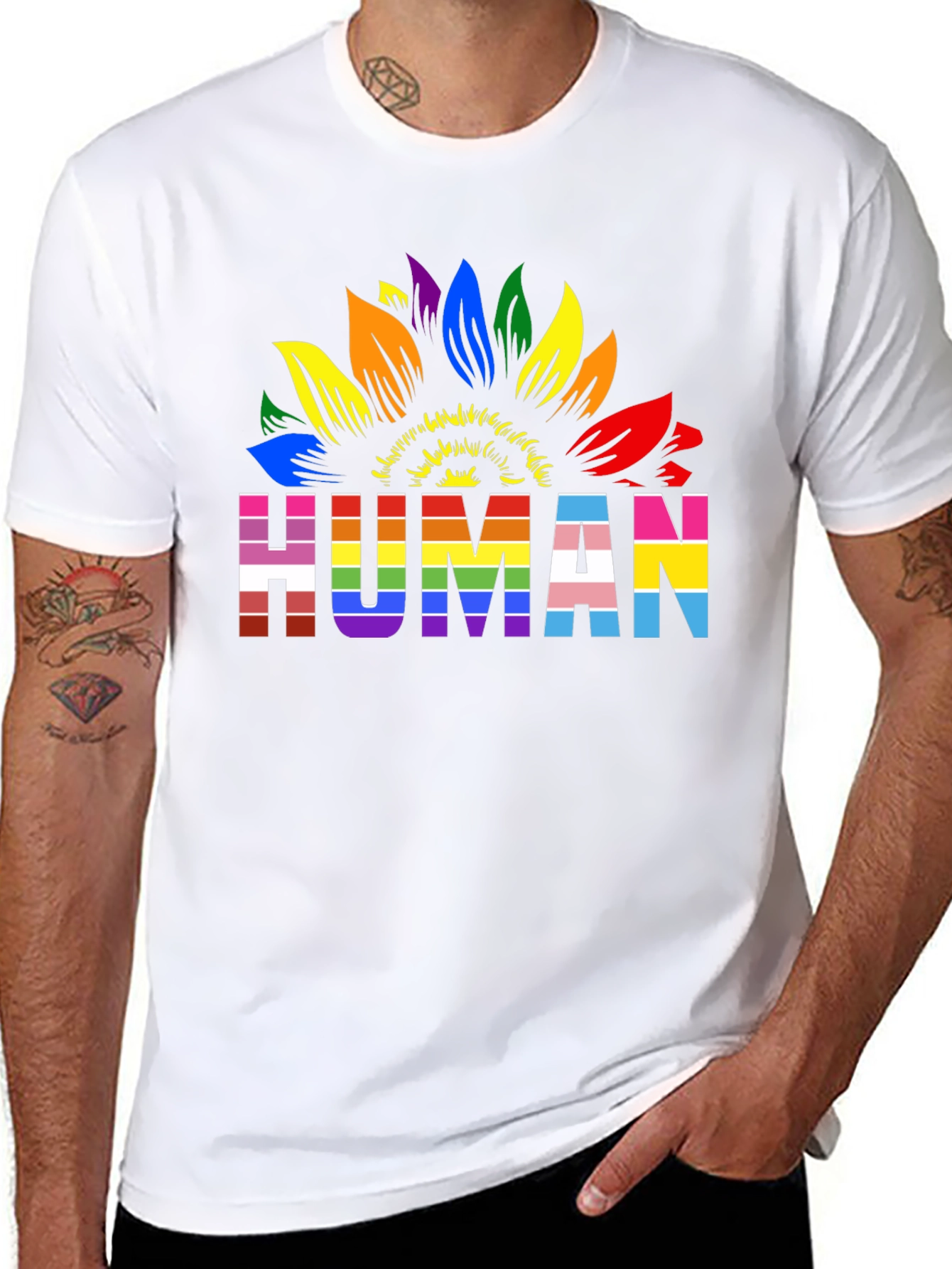 Pride Sunflower Human T-Shirt