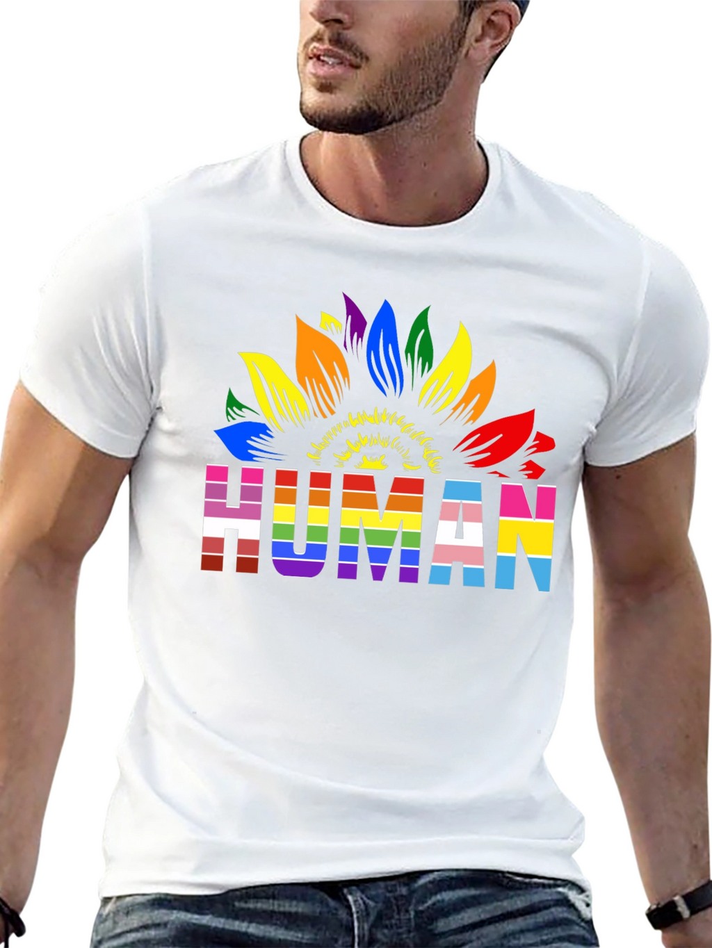 Pride Sunflower Human T-Shirt