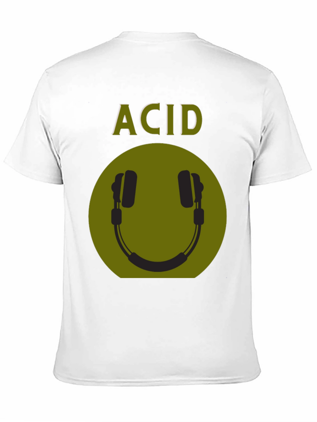 Acid Smiley Face Headphones Graphic Tee