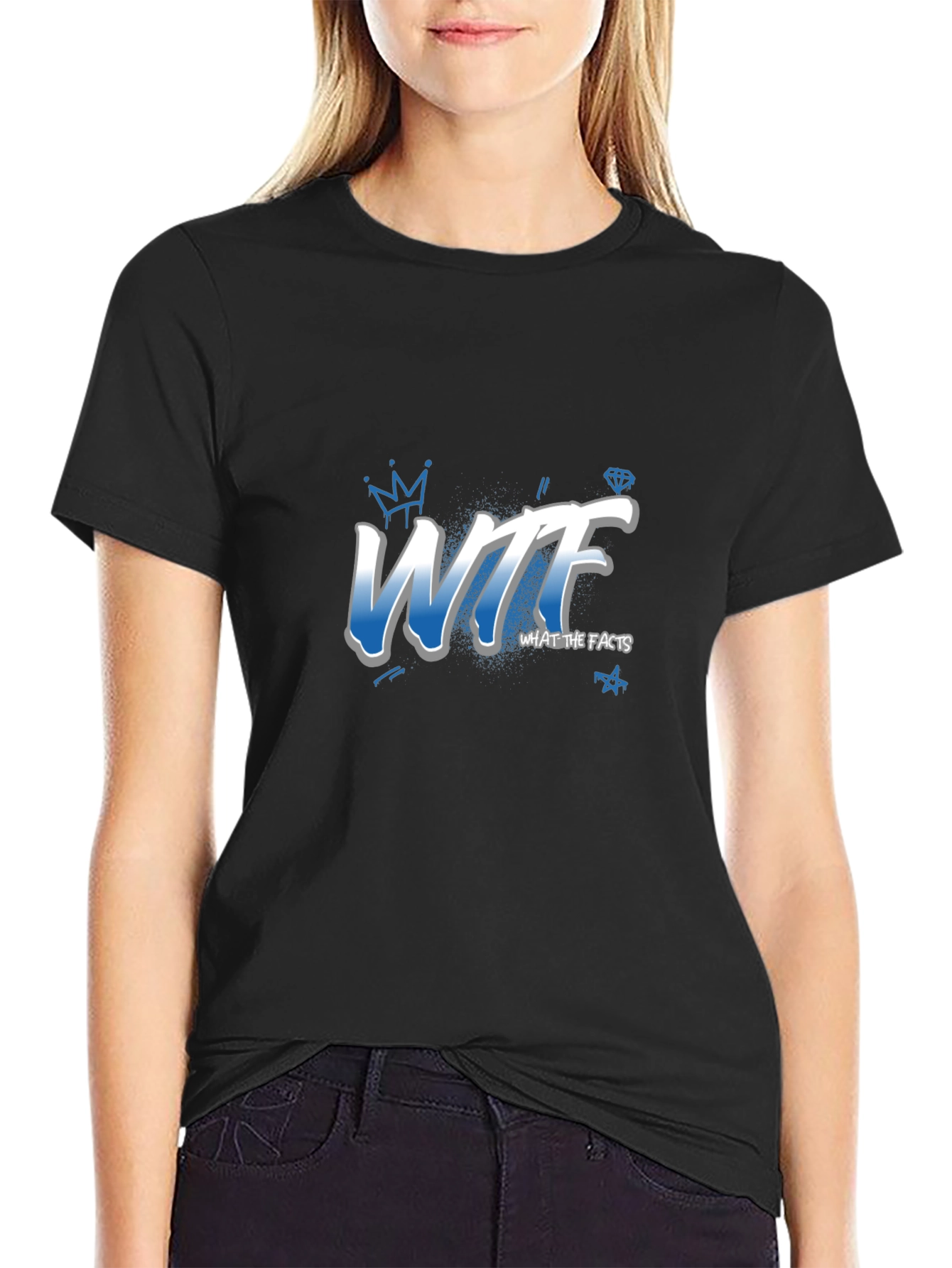 WTF What the Facts Black T-Shirt