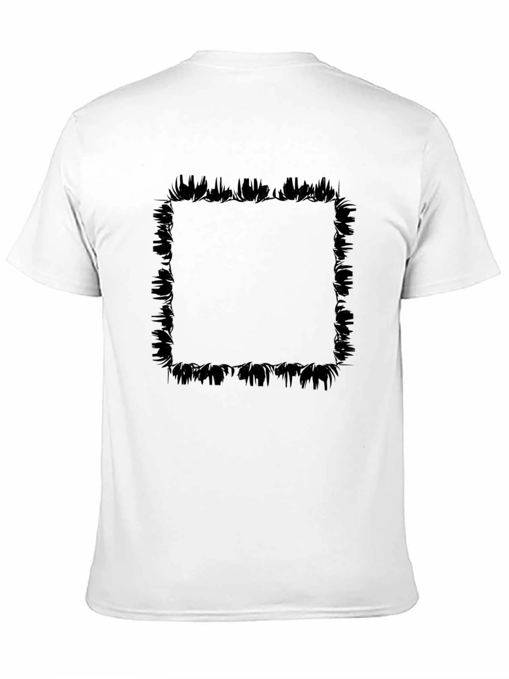 Edgy Graphic Tee - Black Brushstroke Frame