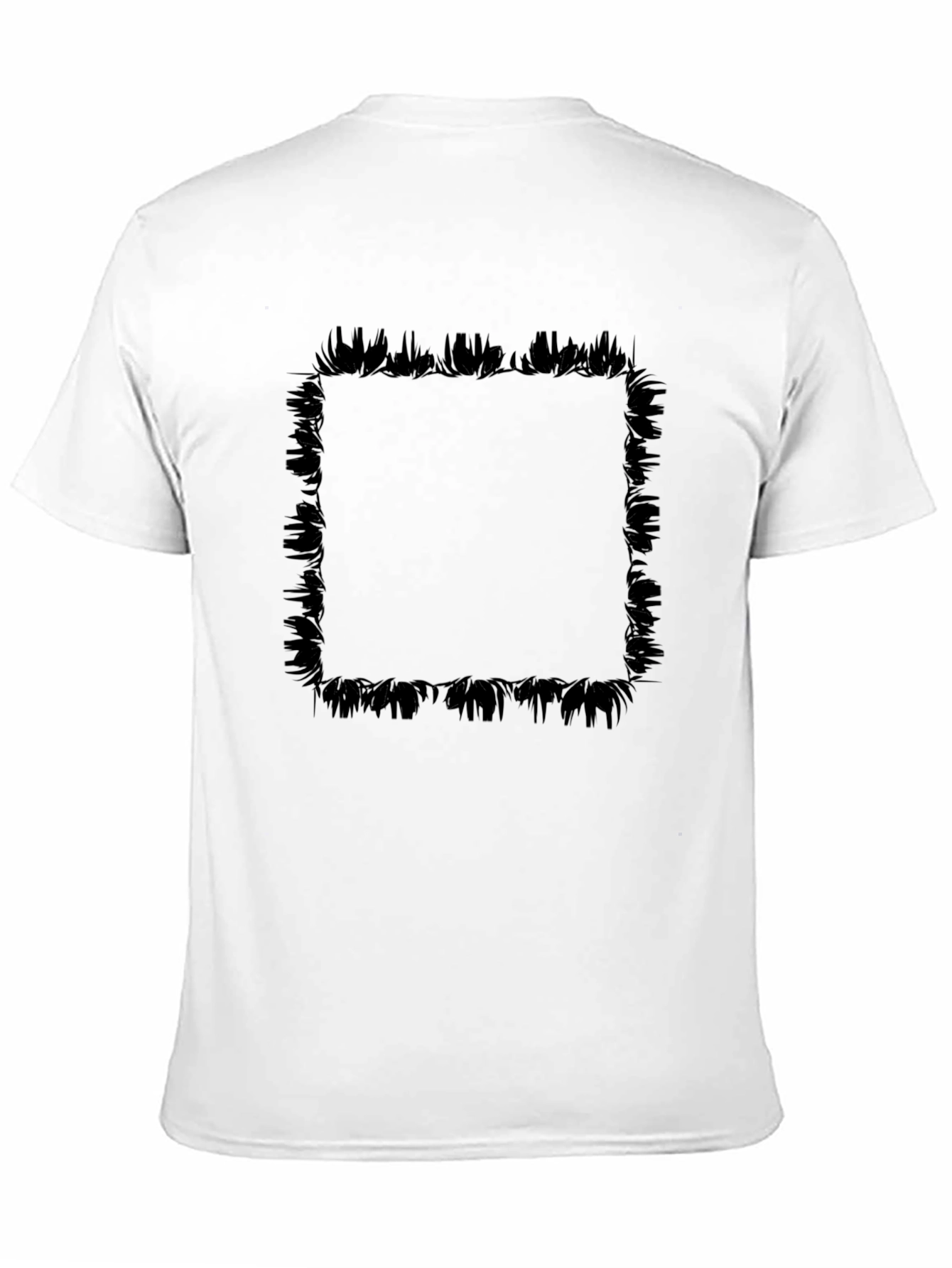 Edgy Graphic Tee - Black Brushstroke Frame