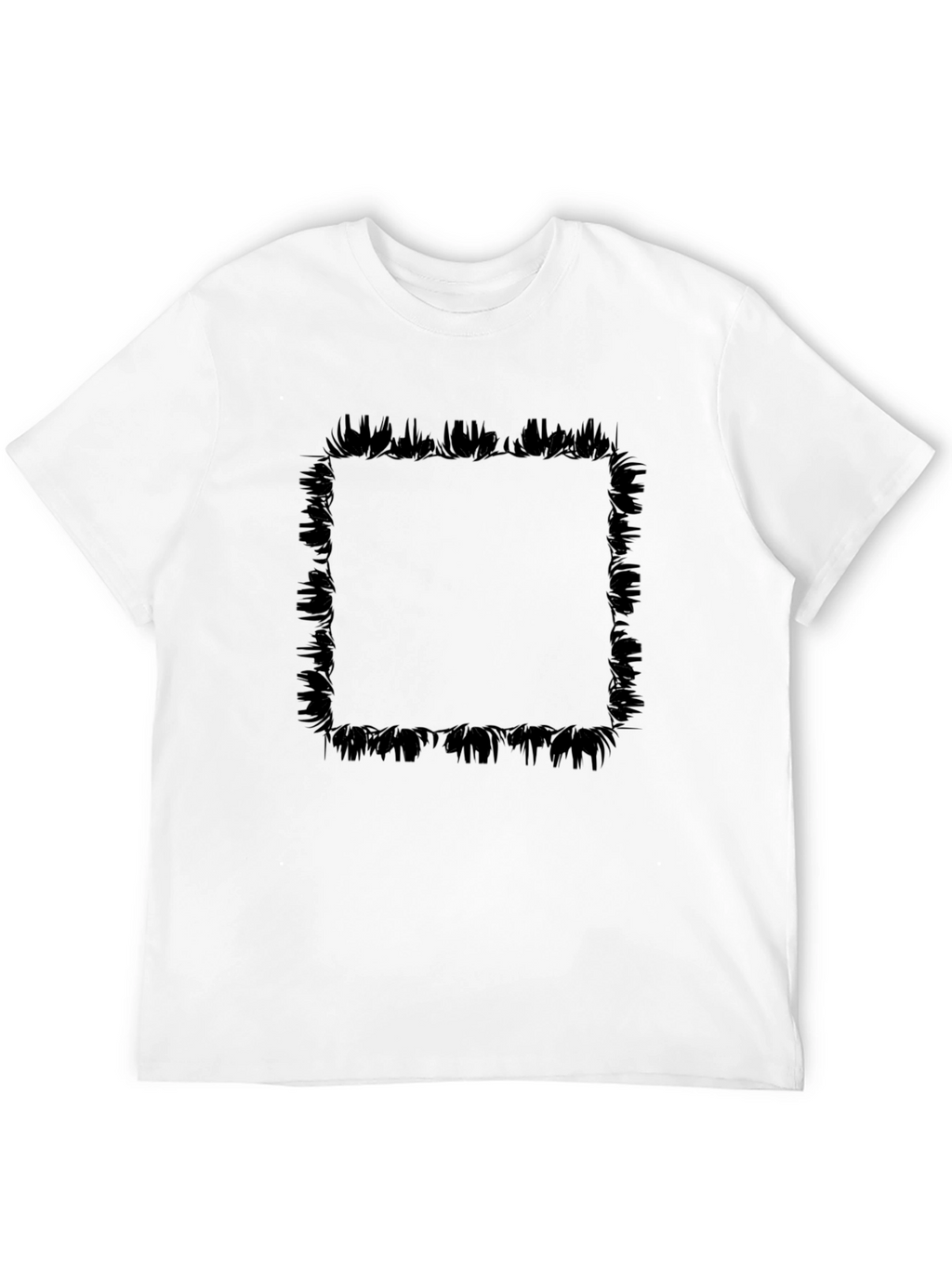 Edgy Graphic Tee - Black Brushstroke Frame