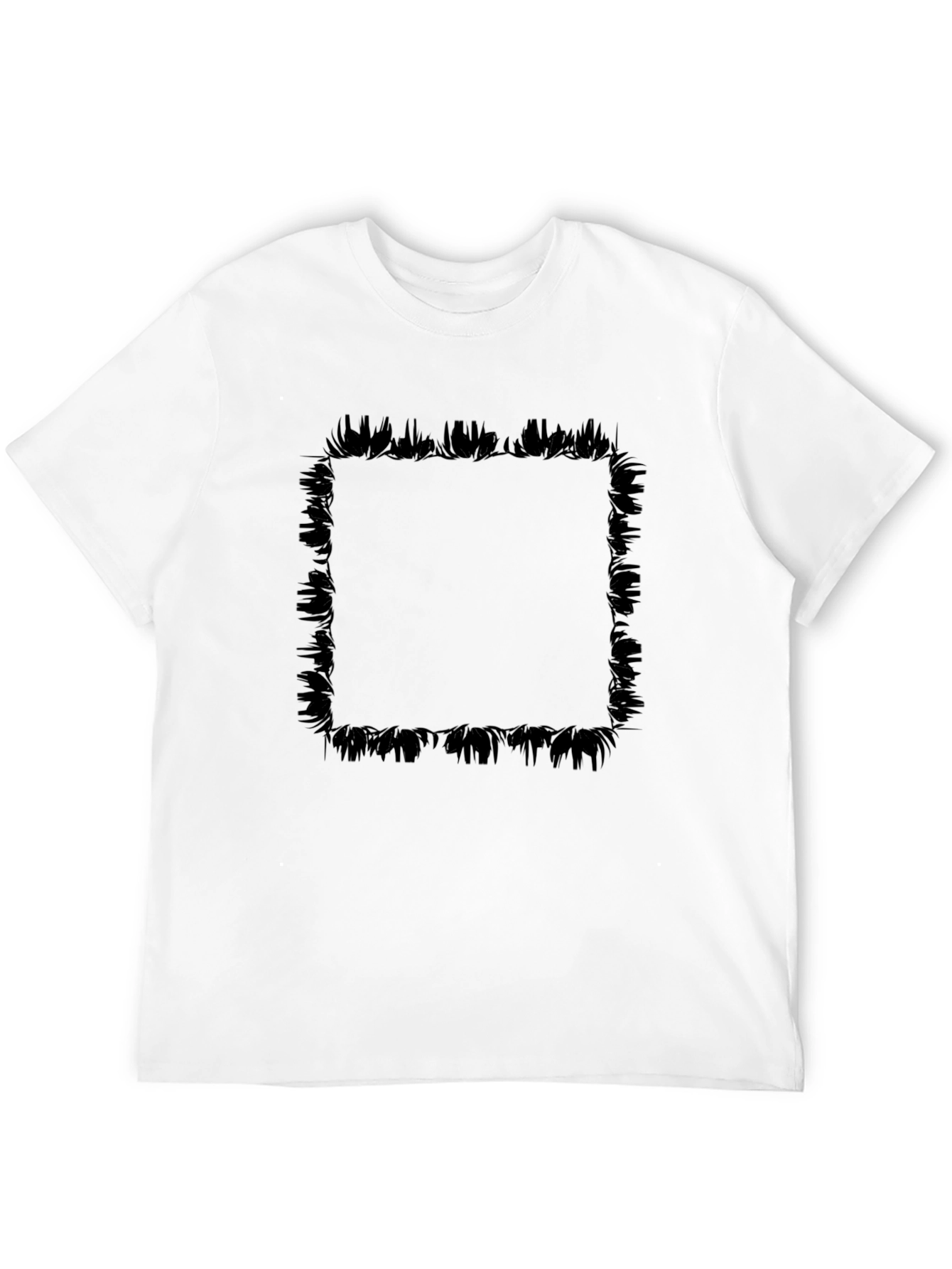Edgy Graphic Tee - Black Brushstroke Frame