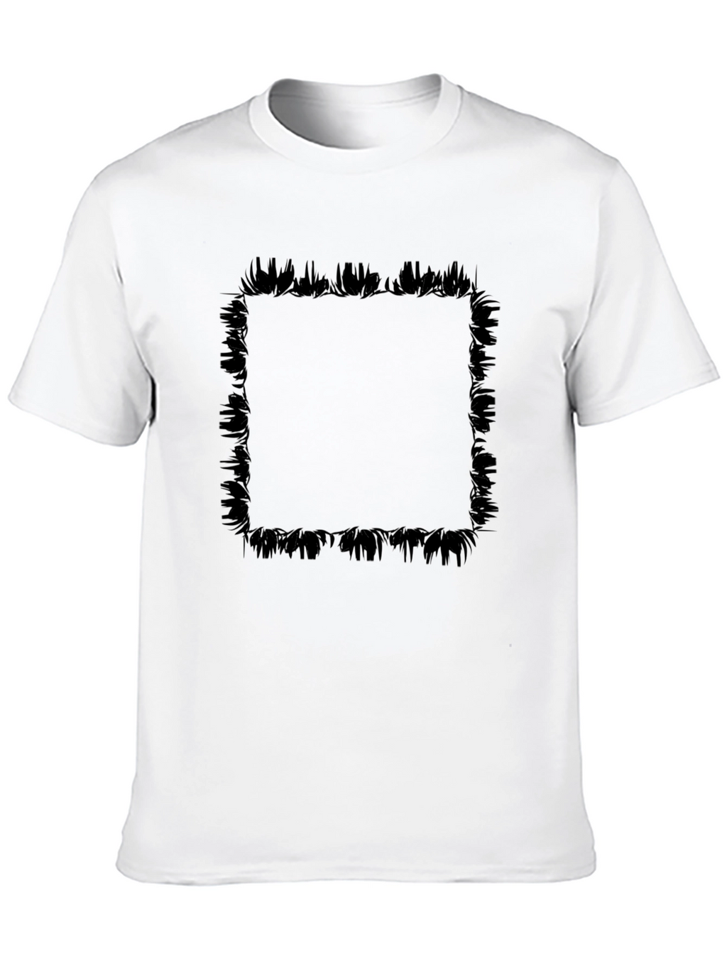 Edgy Graphic Tee - Black Brushstroke Frame
