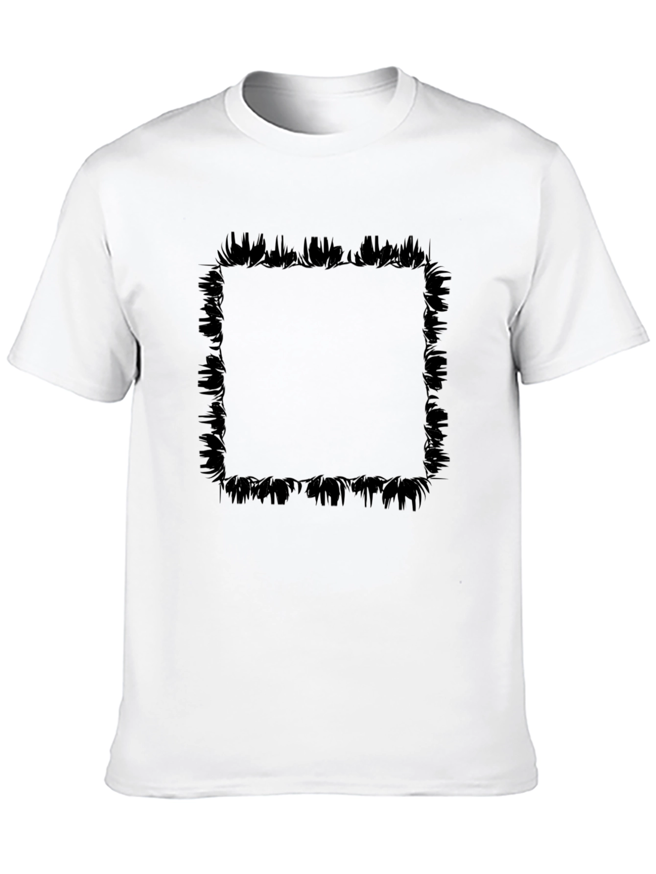 Edgy Graphic Tee - Black Brushstroke Frame