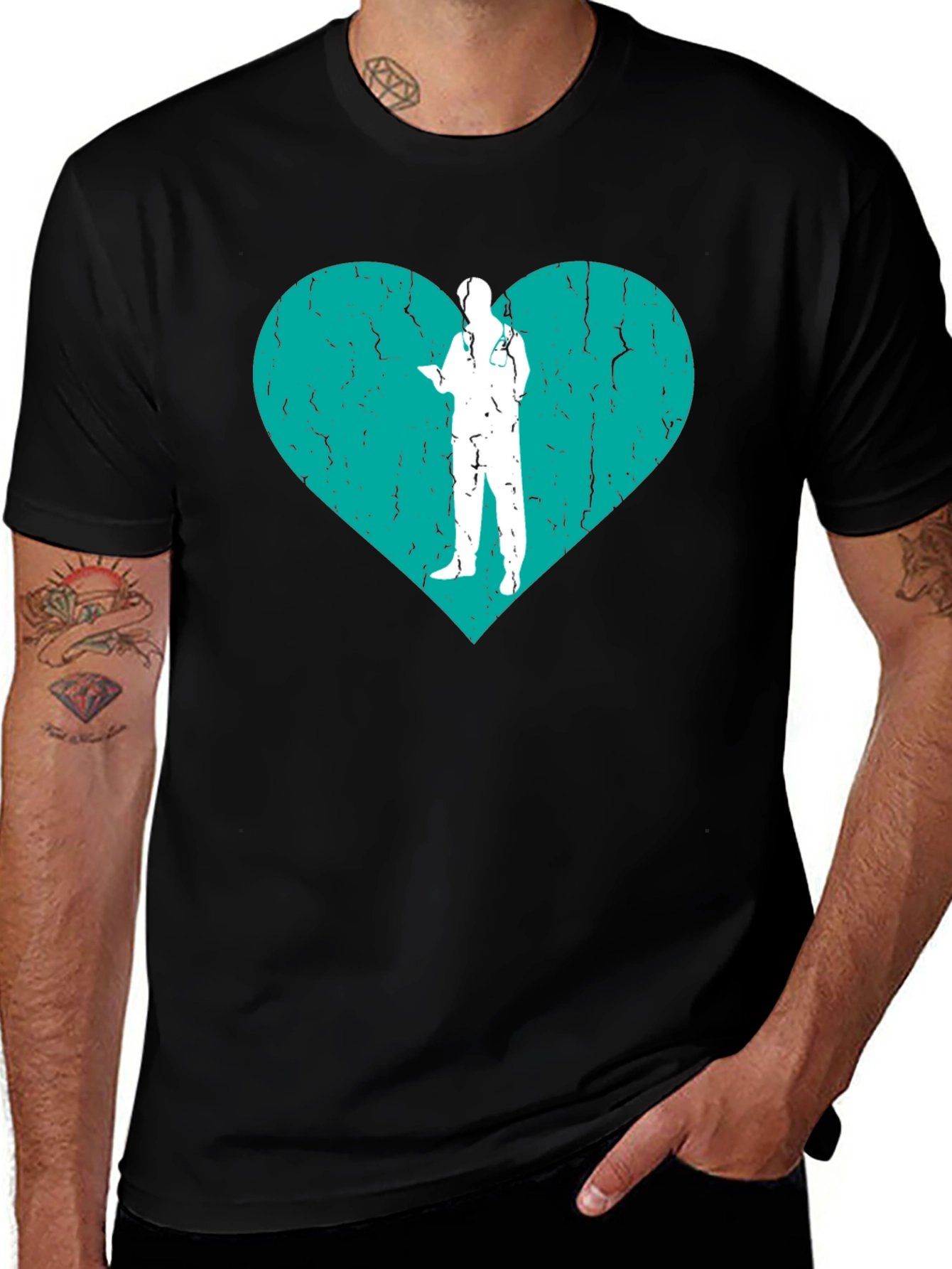 Heart Doctor Graphic T-Shirt Black