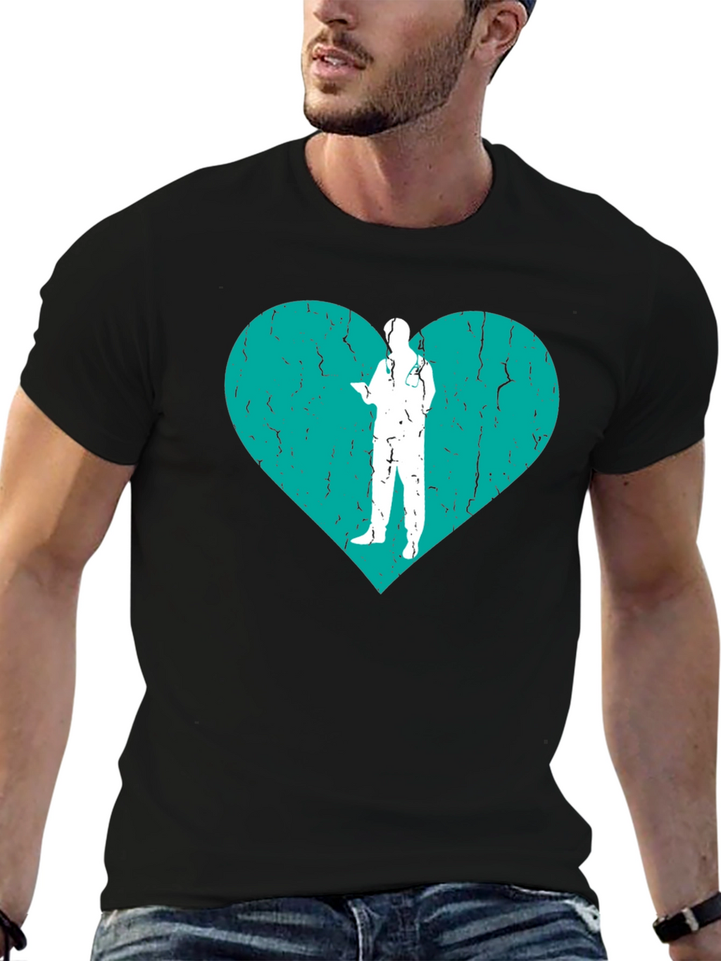 Heart Doctor Graphic T-Shirt Black