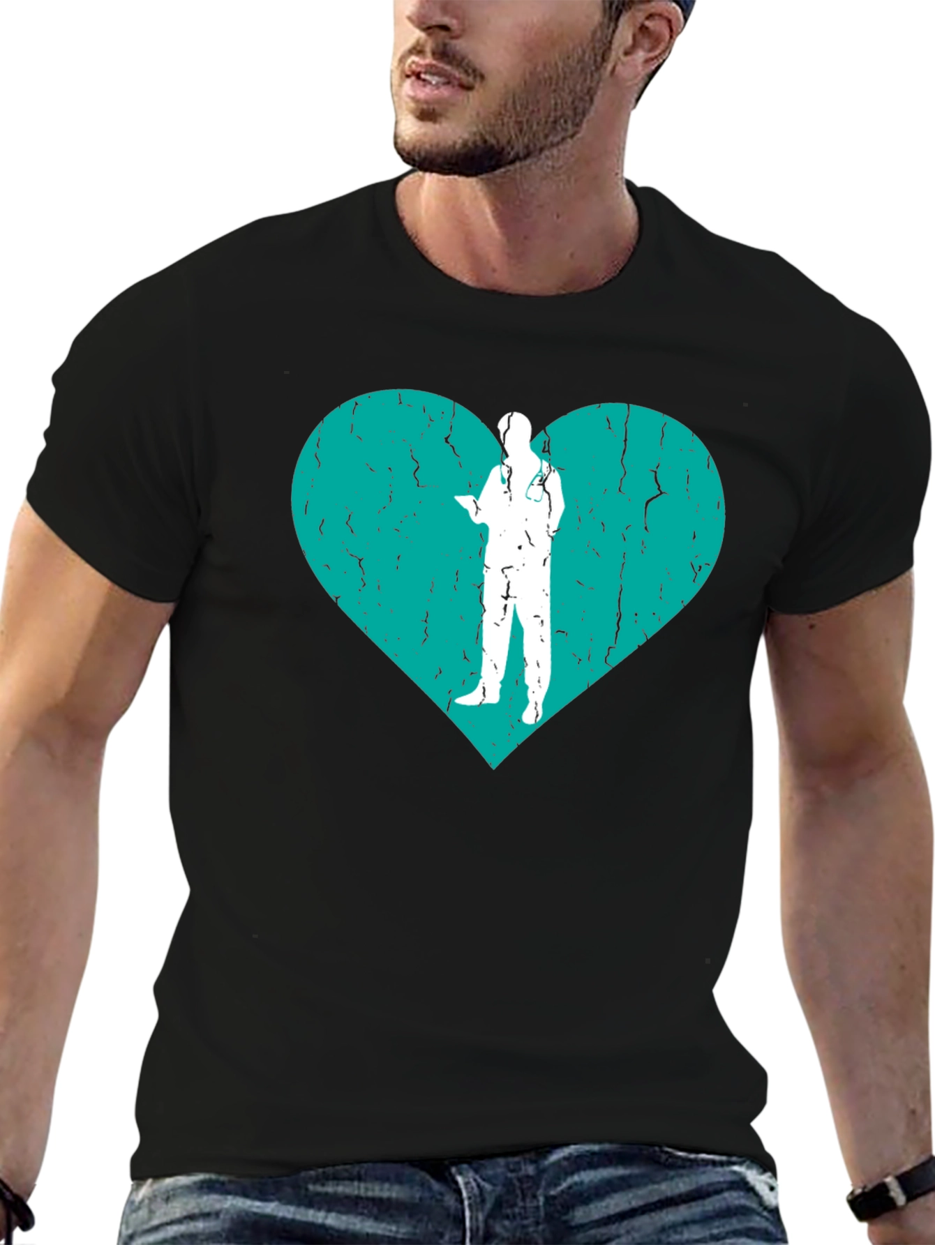 Heart Doctor Graphic T-Shirt Black