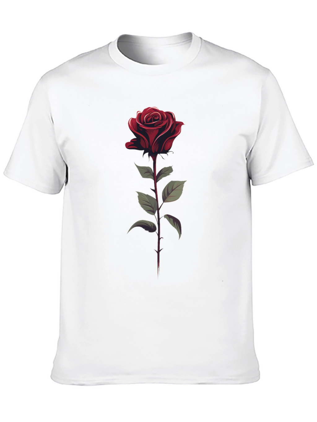 Rose Graphic Tee - Stylish Black T-Shirt
