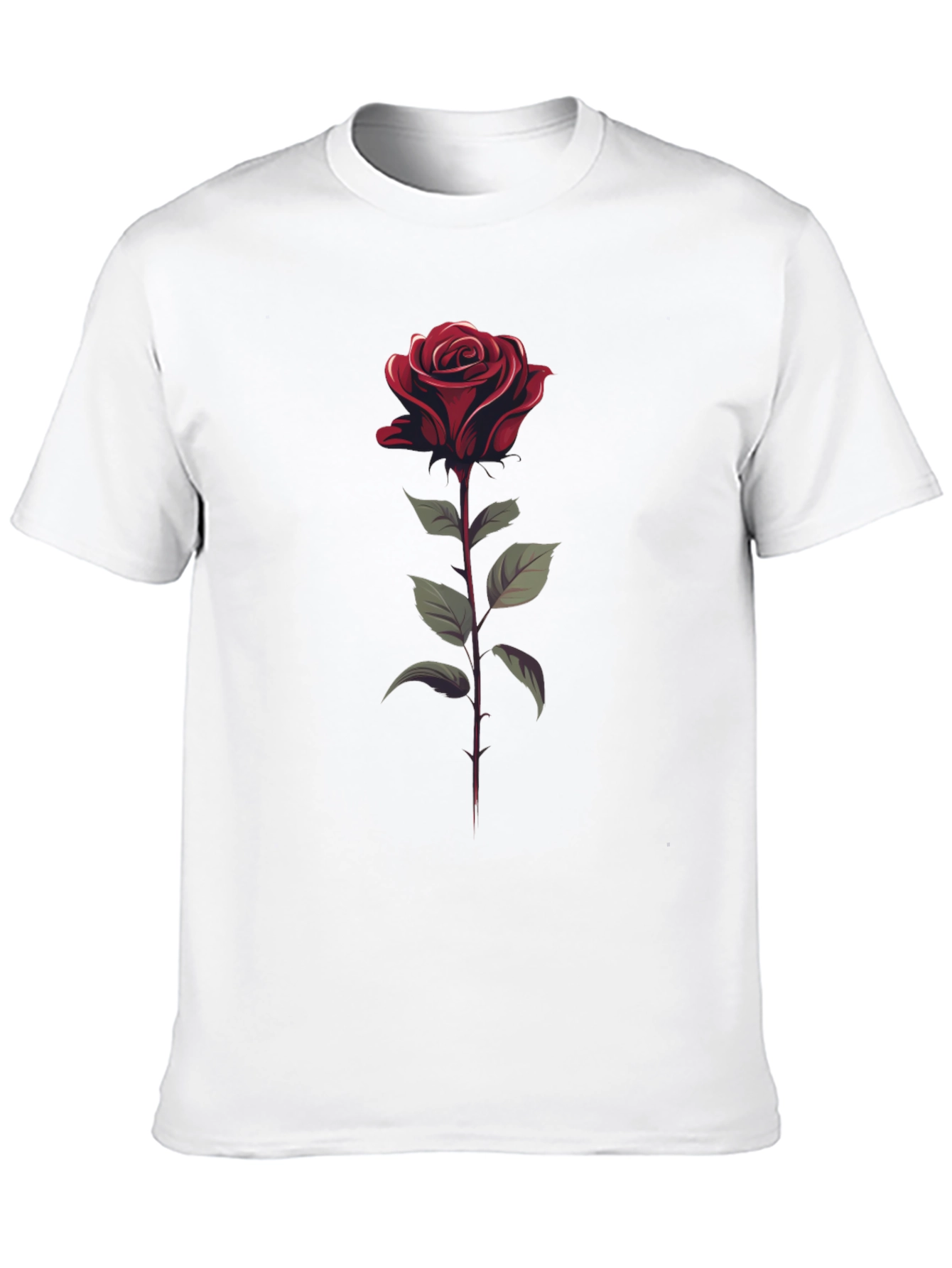 Rose Graphic Tee - Stylish Black T-Shirt
