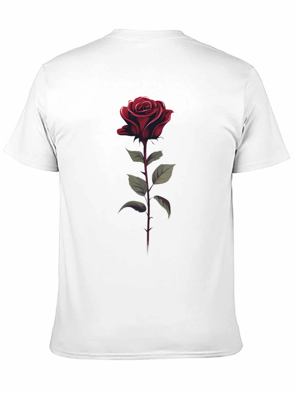 Rose Graphic Tee - Stylish Black T-Shirt