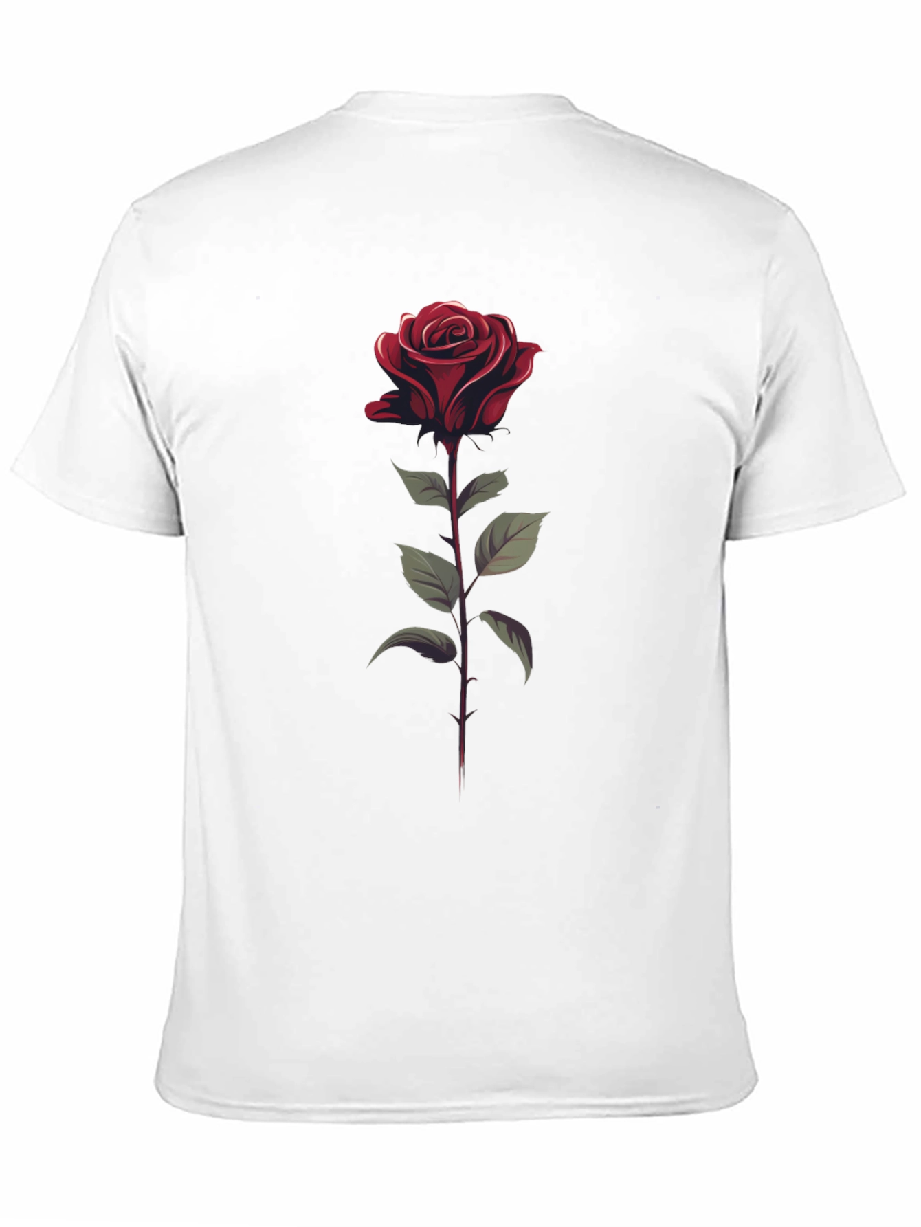 Rose Graphic Tee - Stylish Black T-Shirt