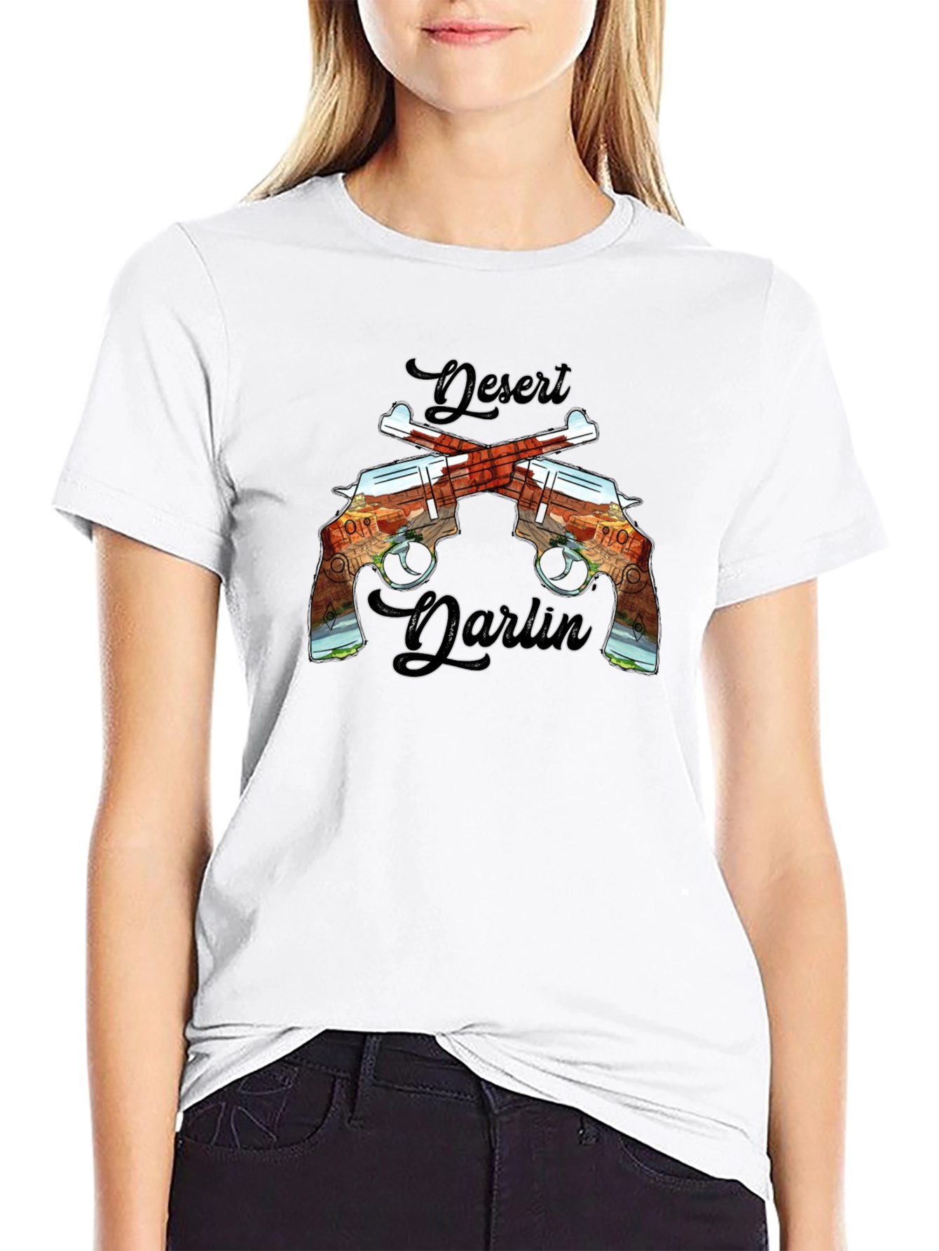 Desert Darlin Black Graphic Tee
