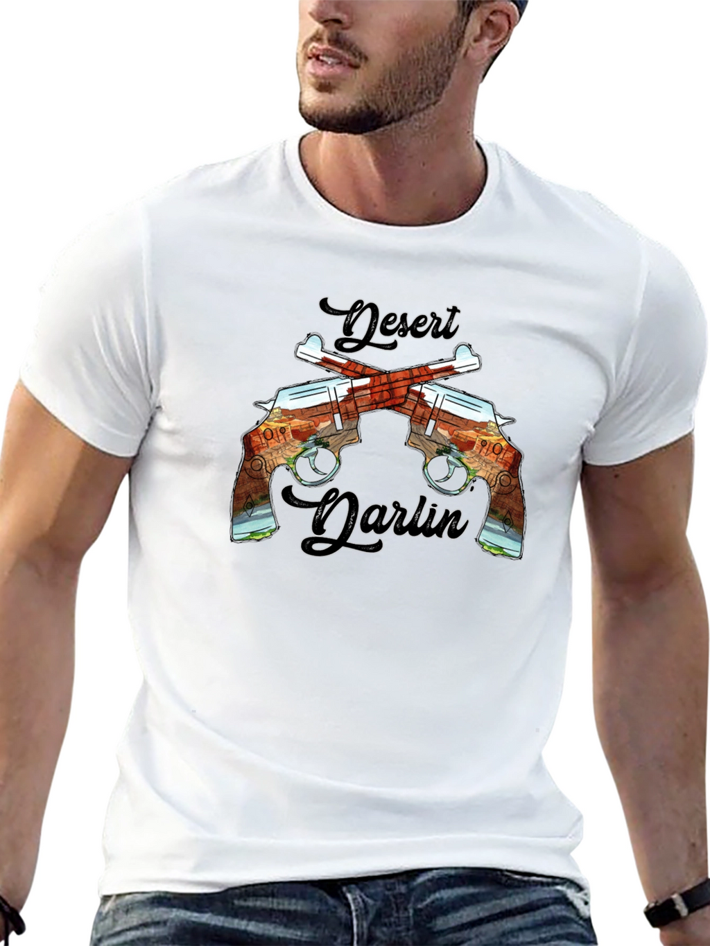 Desert Darlin Black Graphic Tee
