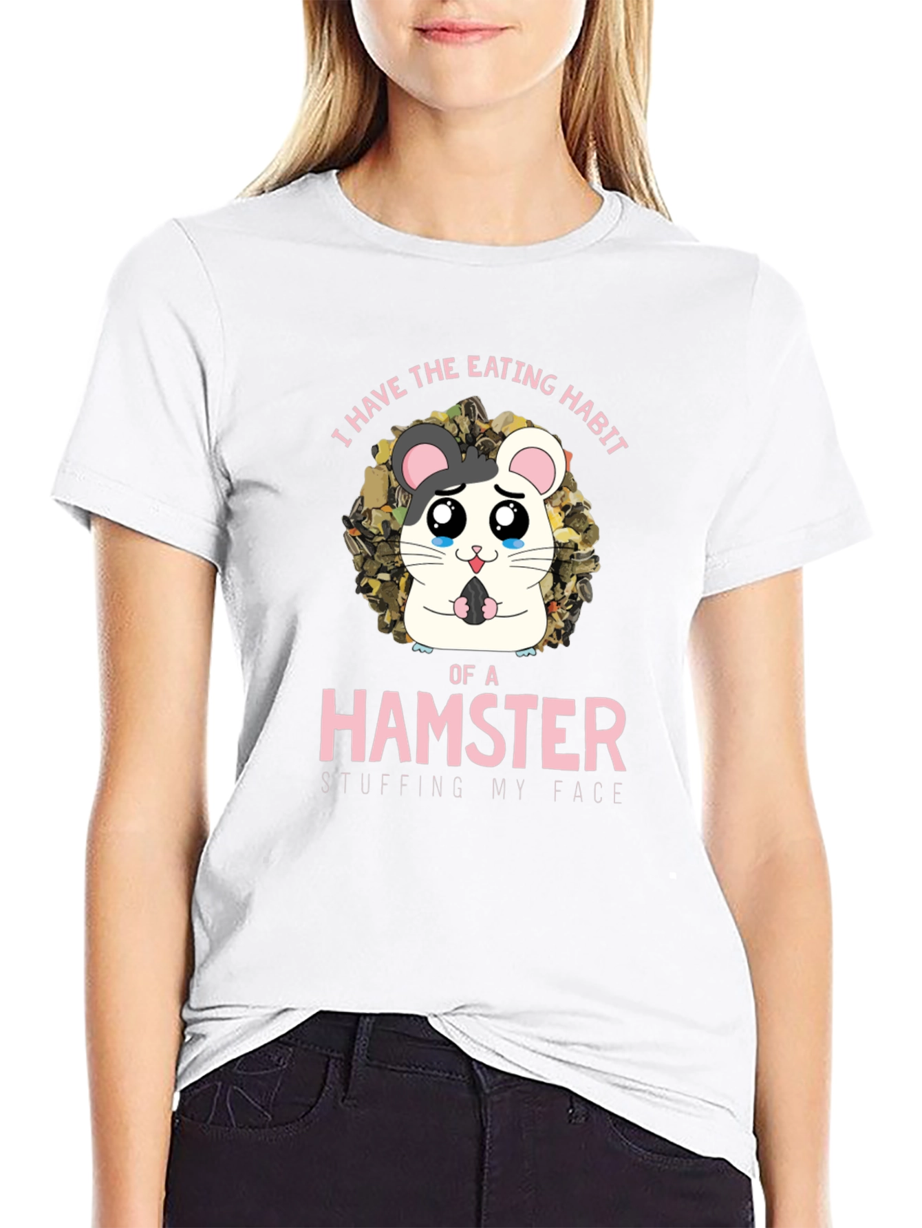 Hamster Eating Habit Graphic T-Shirt