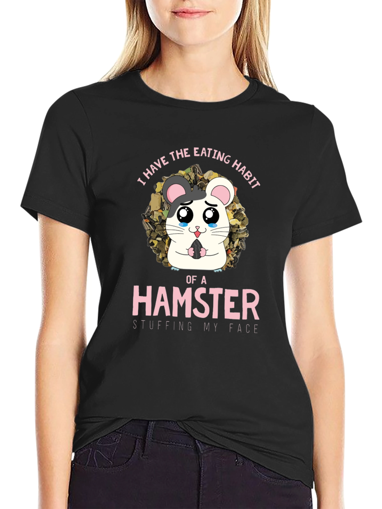 Hamster Eating Habit Graphic T-Shirt