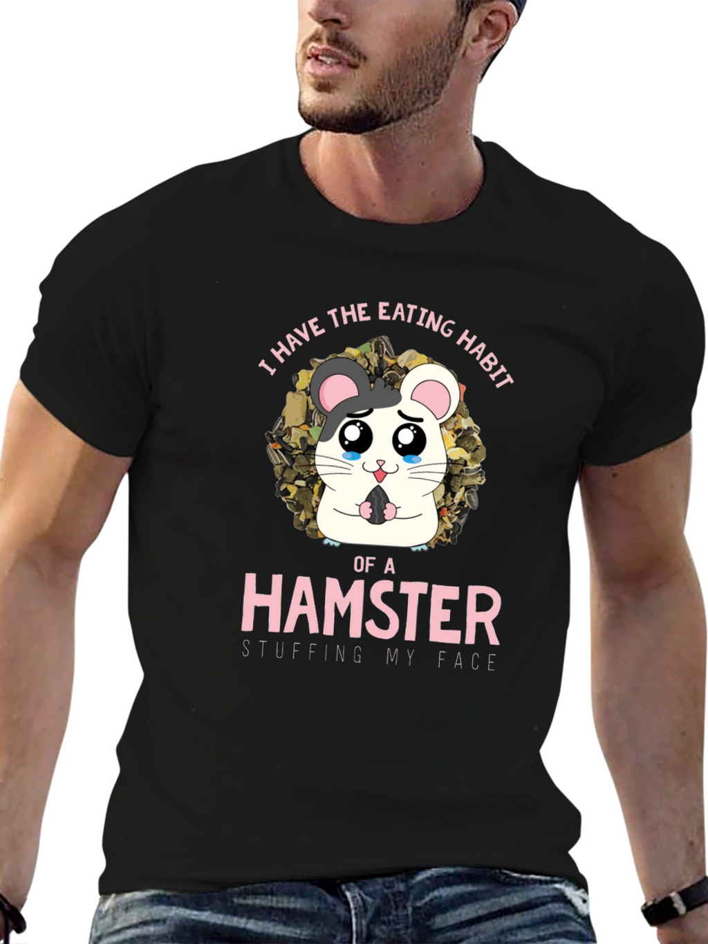 Hamster Eating Habit Graphic T-Shirt
