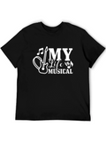 My Life is Musical Black T-Shirt