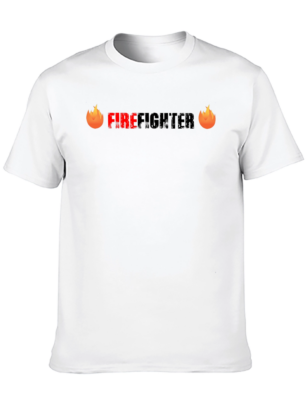 Firefighter Graphic Tee - Black Cotton T-Shirt