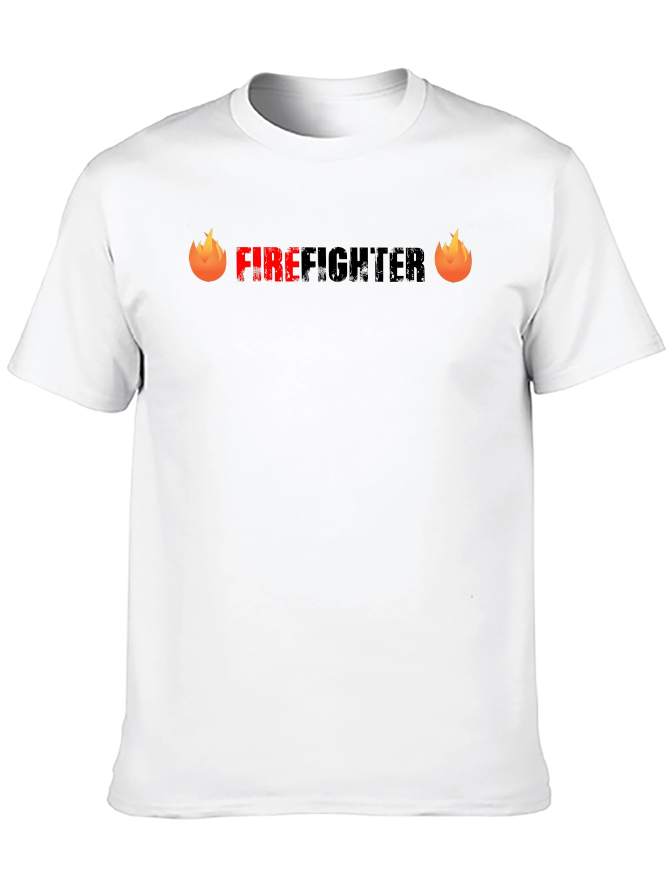 Firefighter Graphic Tee - Black Cotton T-Shirt