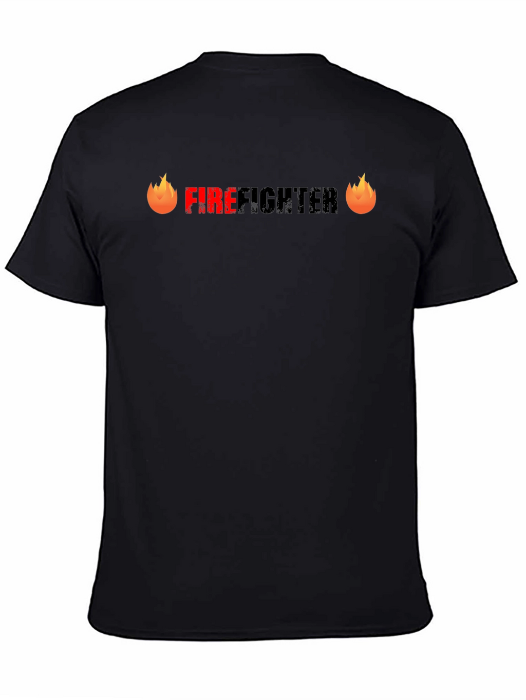Firefighter Graphic Tee - Black Cotton T-Shirt