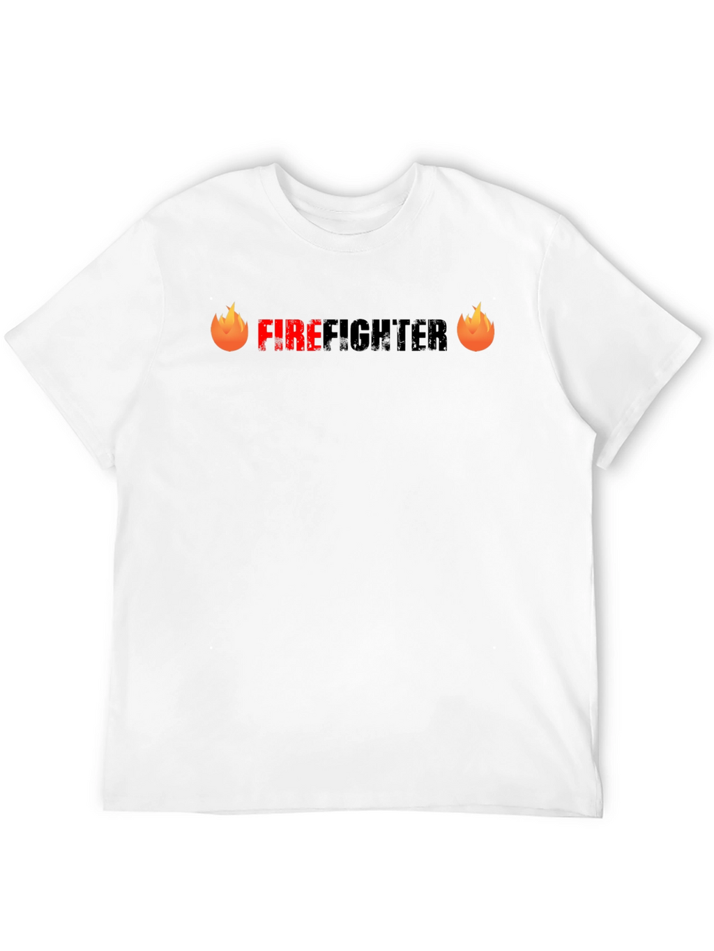 Firefighter Graphic Tee - Black Cotton T-Shirt