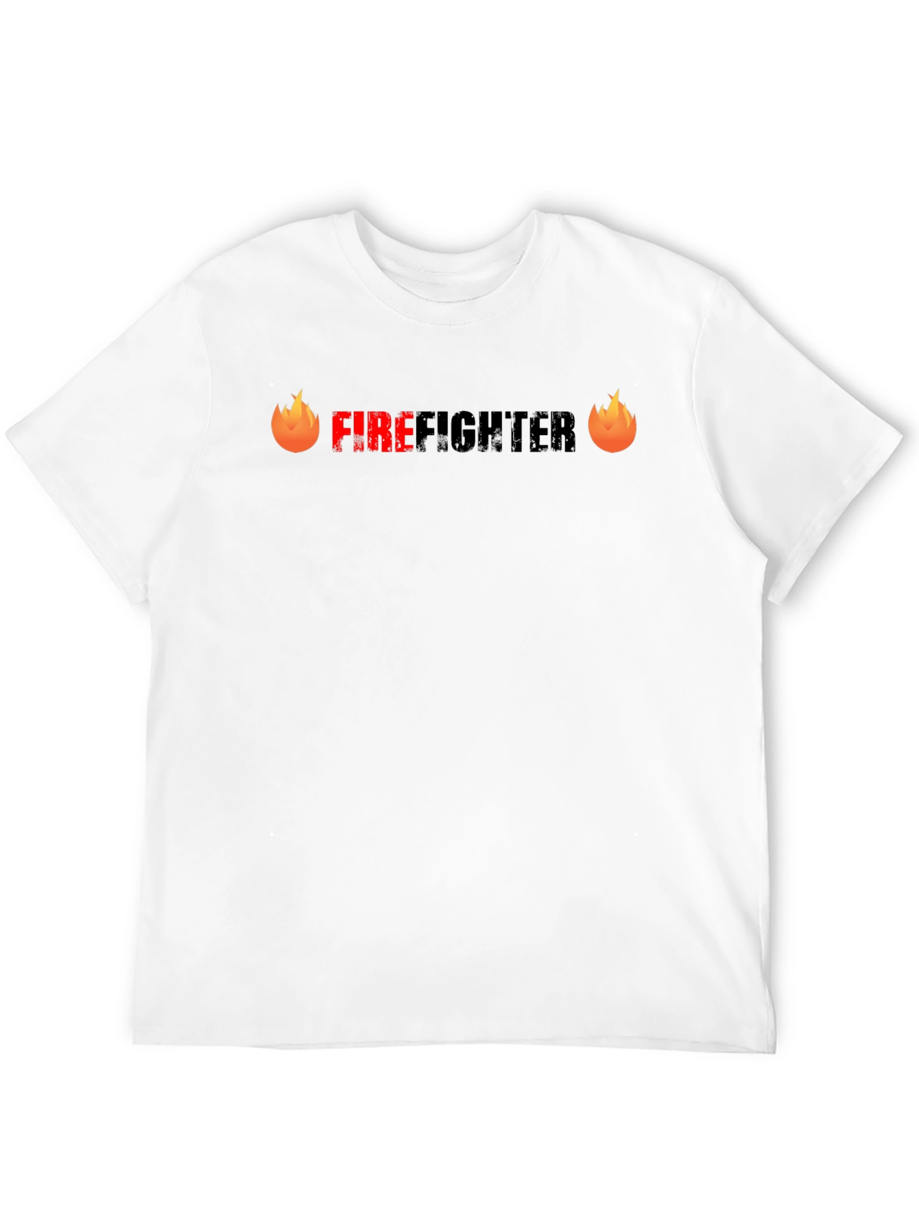 Firefighter Graphic Tee - Black Cotton T-Shirt
