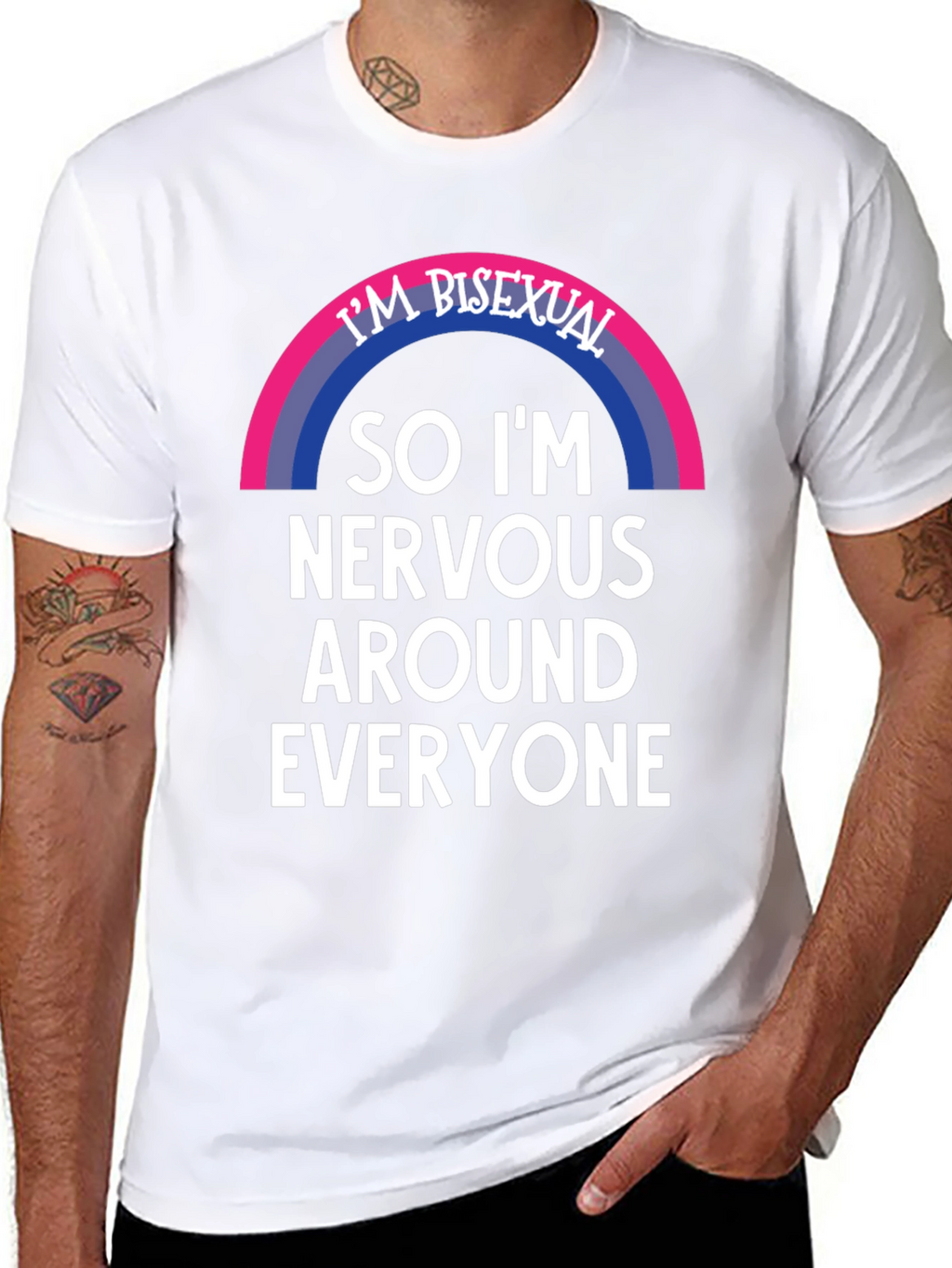 Bisexual Nervous Around Everyone Graphic Tee