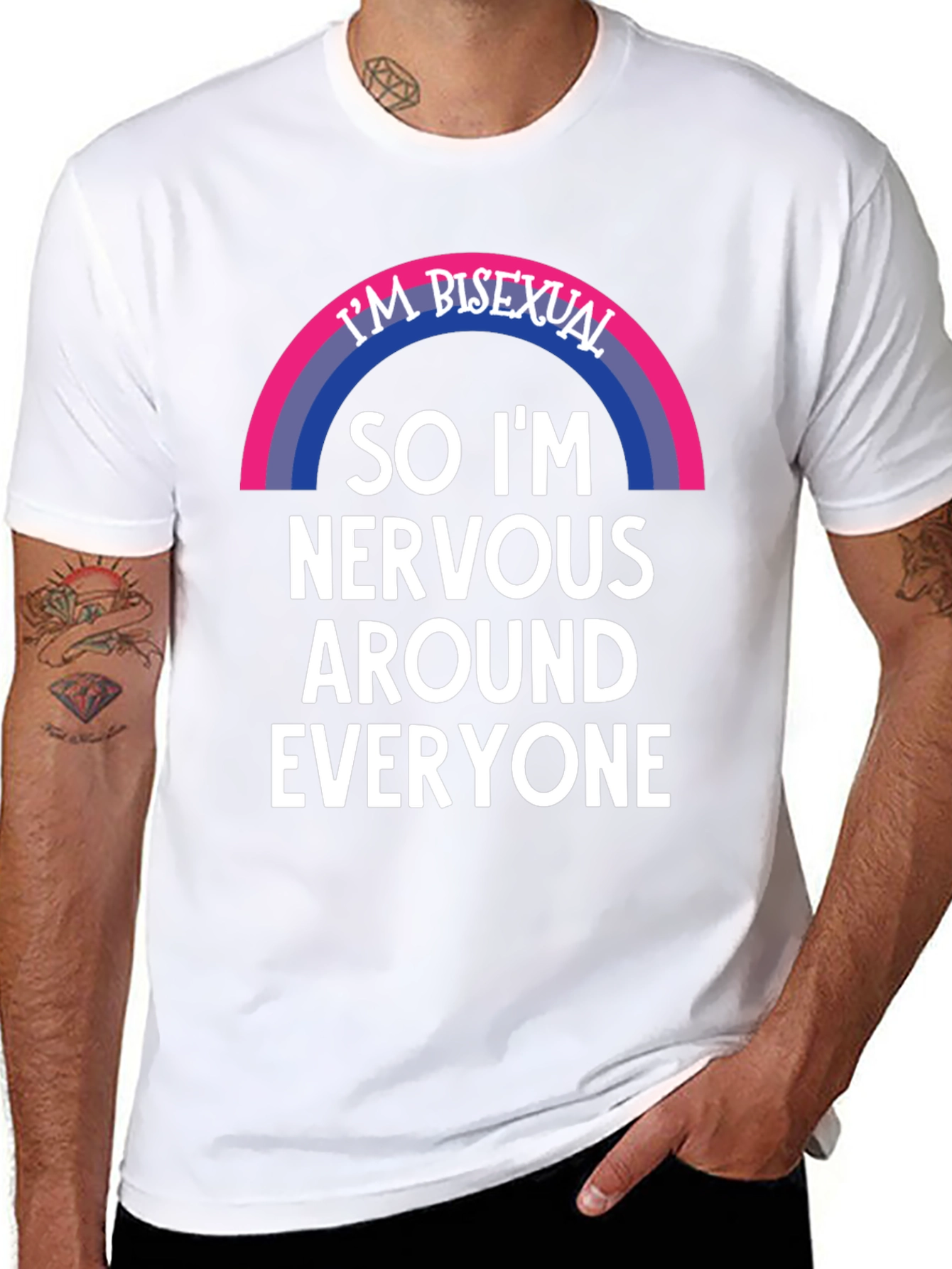 Bisexual Nervous Around Everyone Graphic Tee