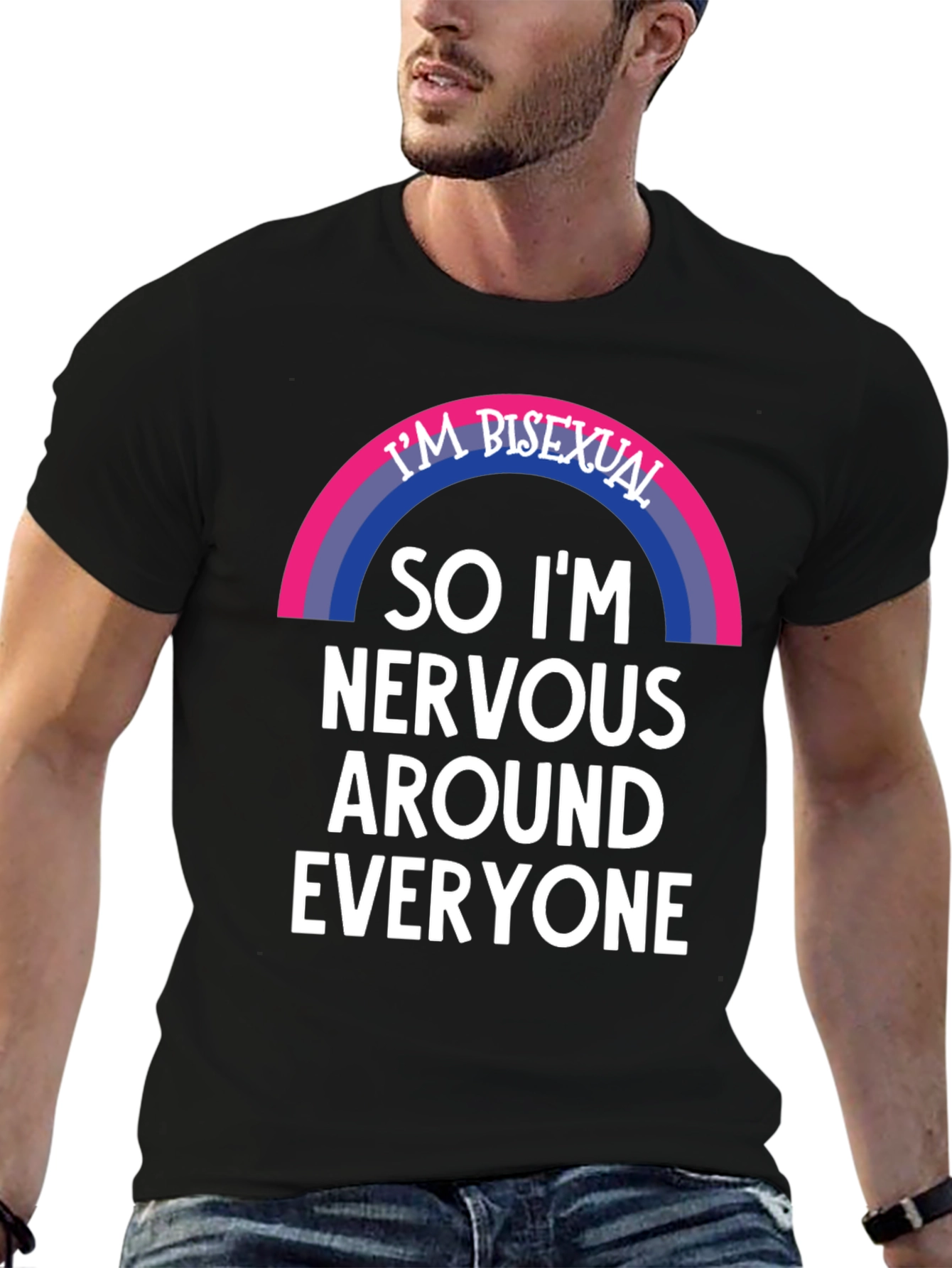 Bisexual Nervous Around Everyone Graphic Tee