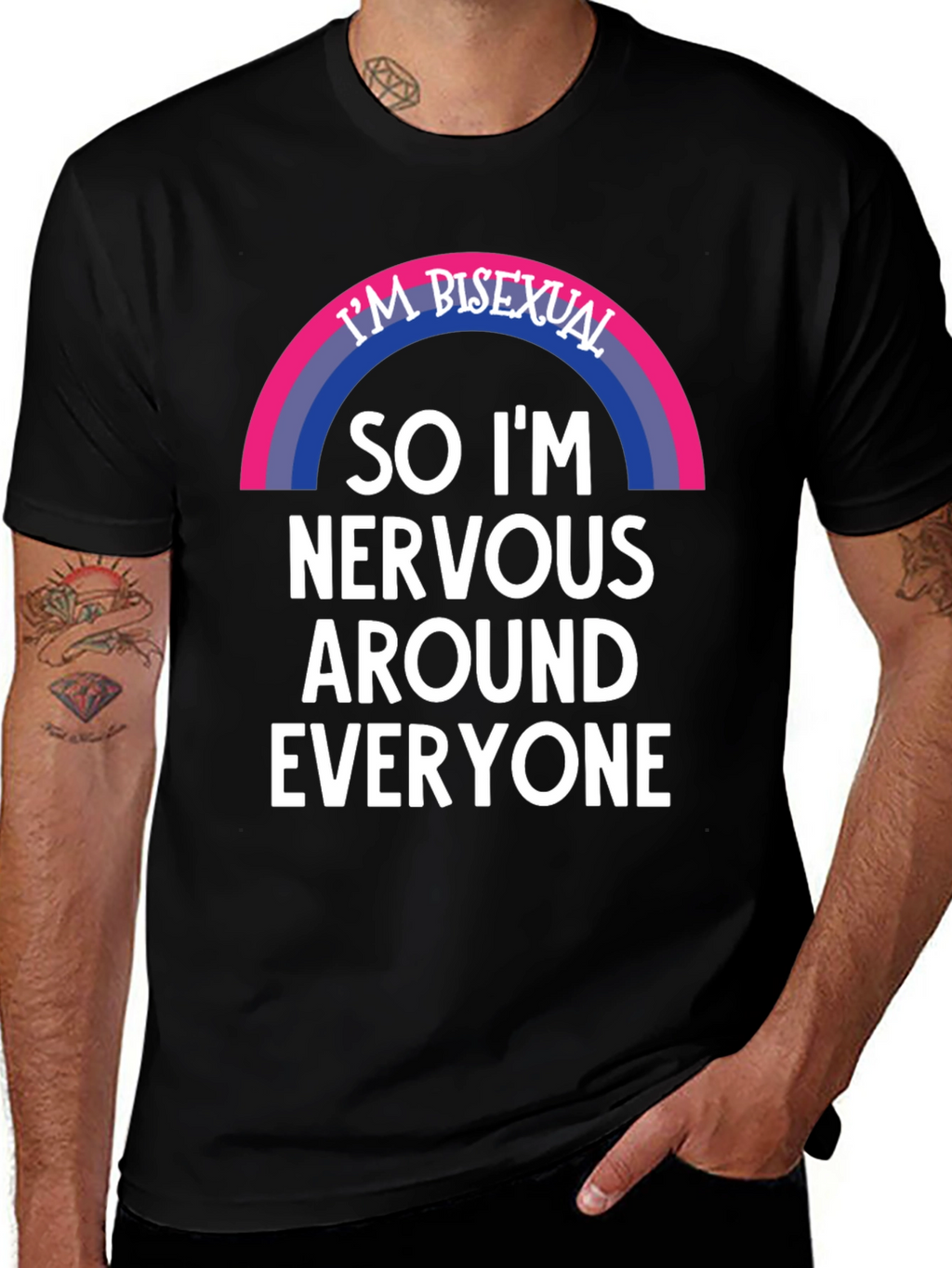 Bisexual Nervous Around Everyone Graphic Tee