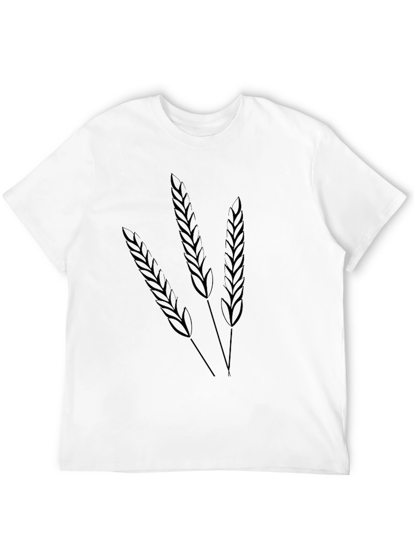 Wheat Graphic Tee - Black Cotton T-Shirt