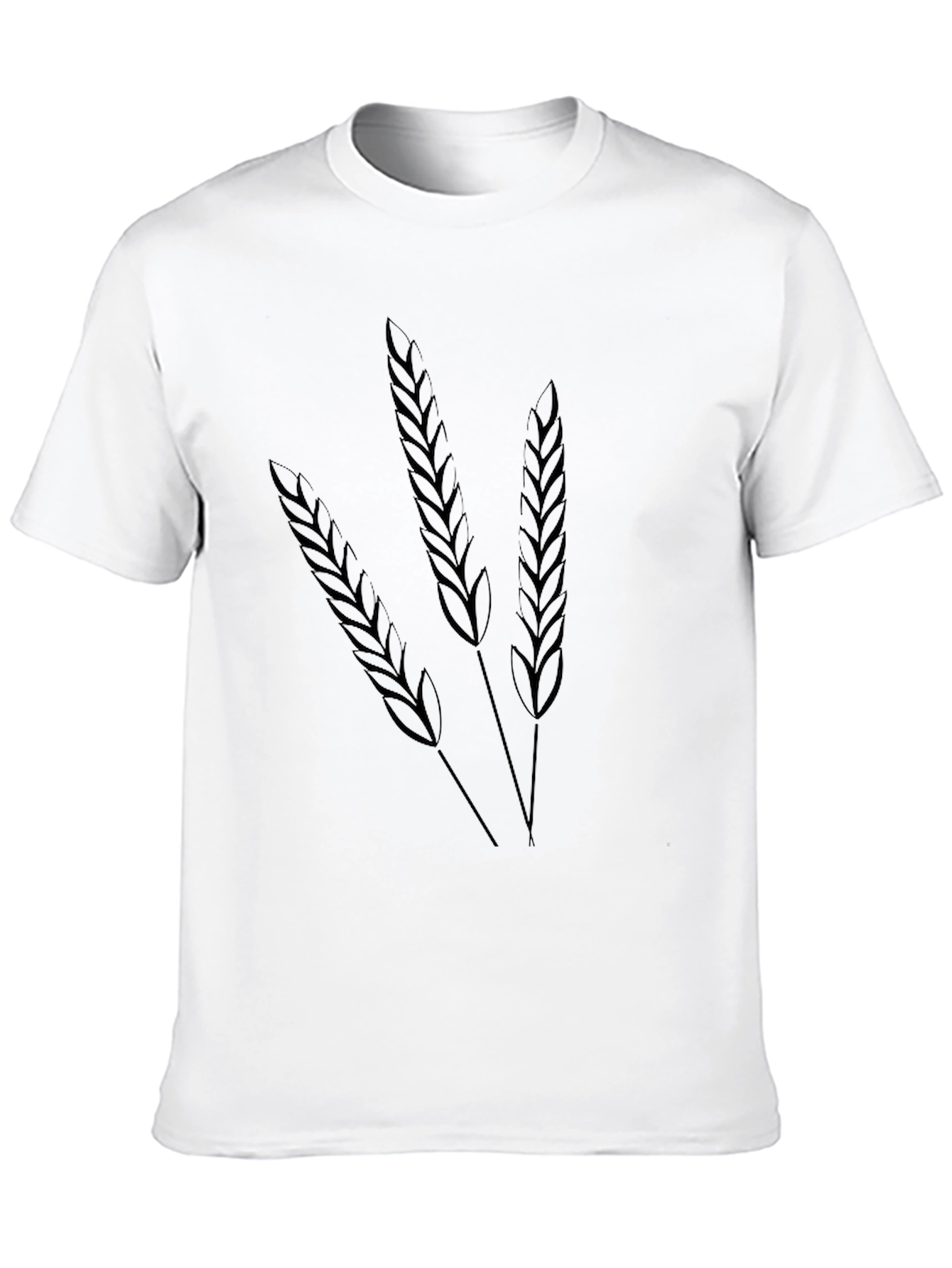 Wheat Graphic Tee - Black Cotton T-Shirt