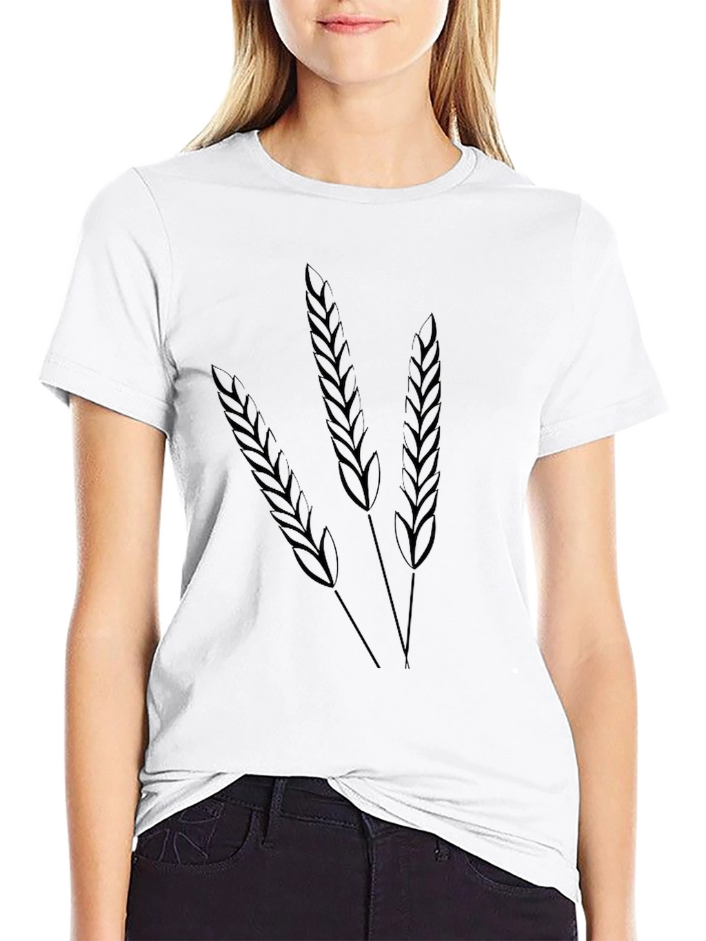 Wheat Graphic Tee - Black Cotton T-Shirt