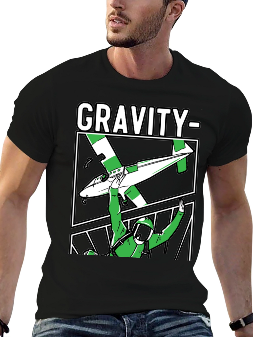 Gravity Parachute T-Shirt Black