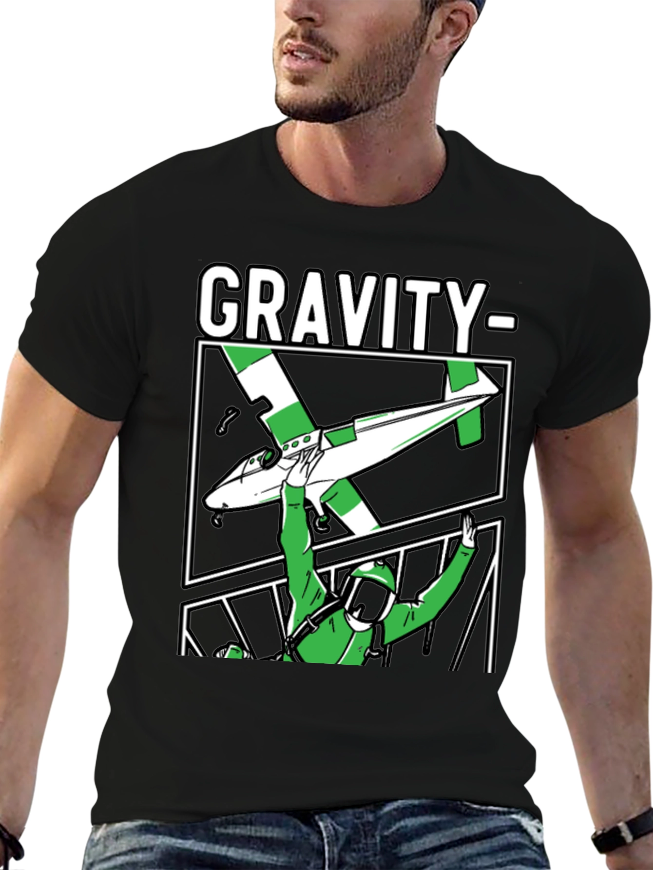 Gravity Parachute T-Shirt Black