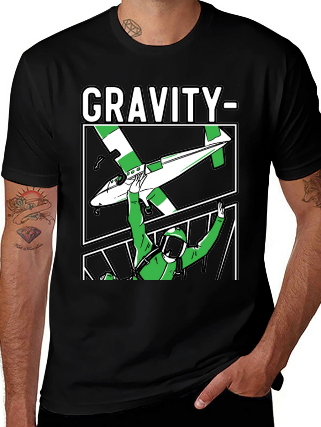 Gravity Parachute T-Shirt Black
