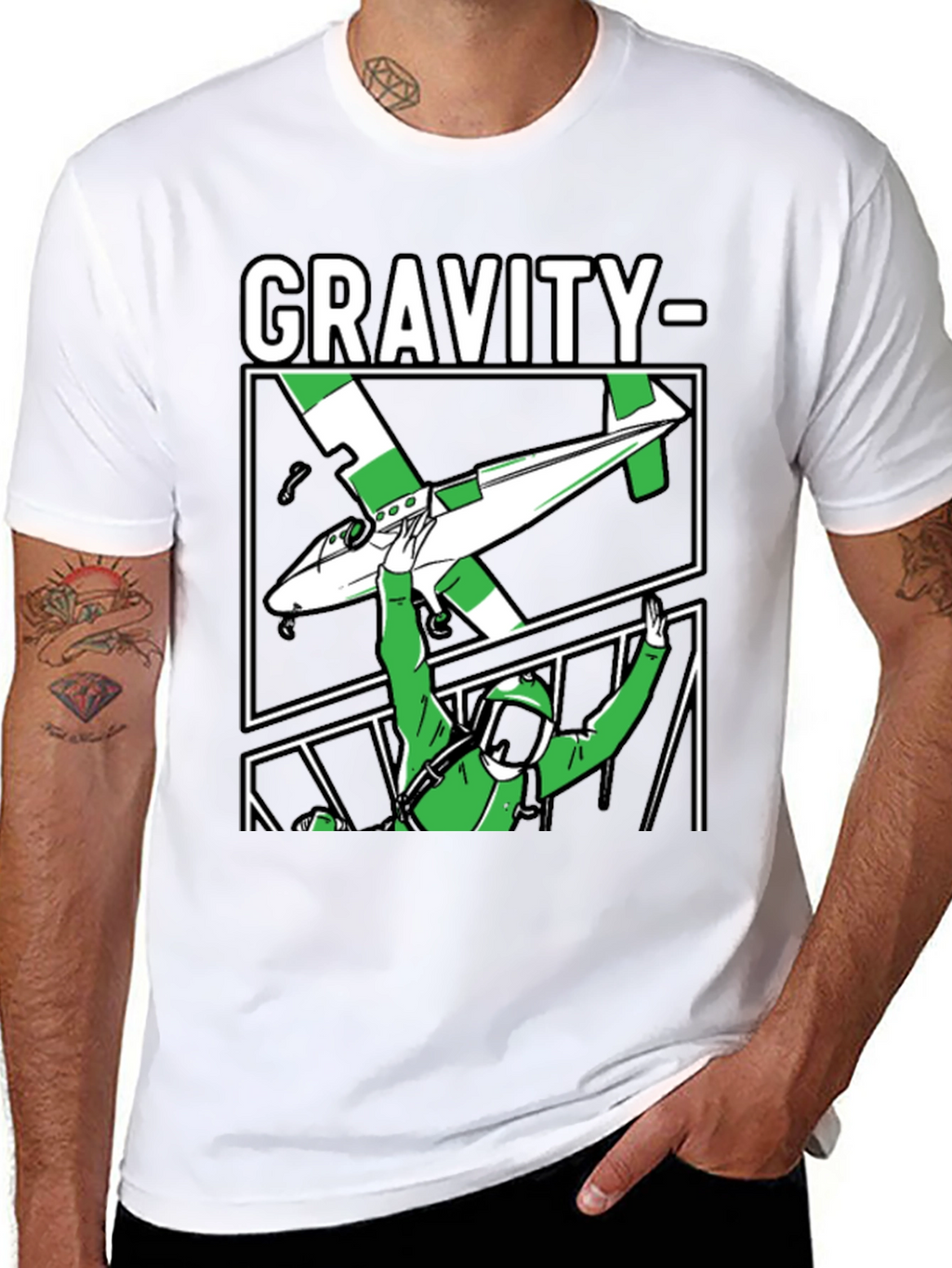 Gravity Parachute T-Shirt Black