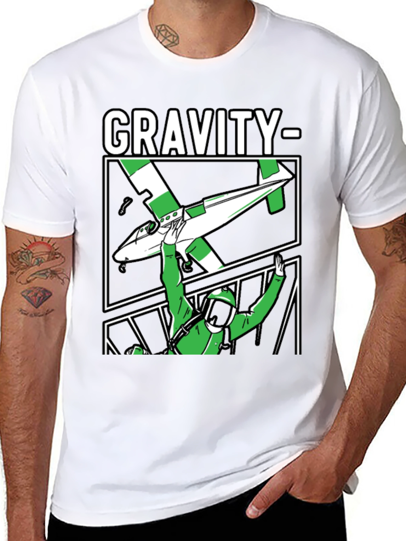 Gravity Parachute T-Shirt Black