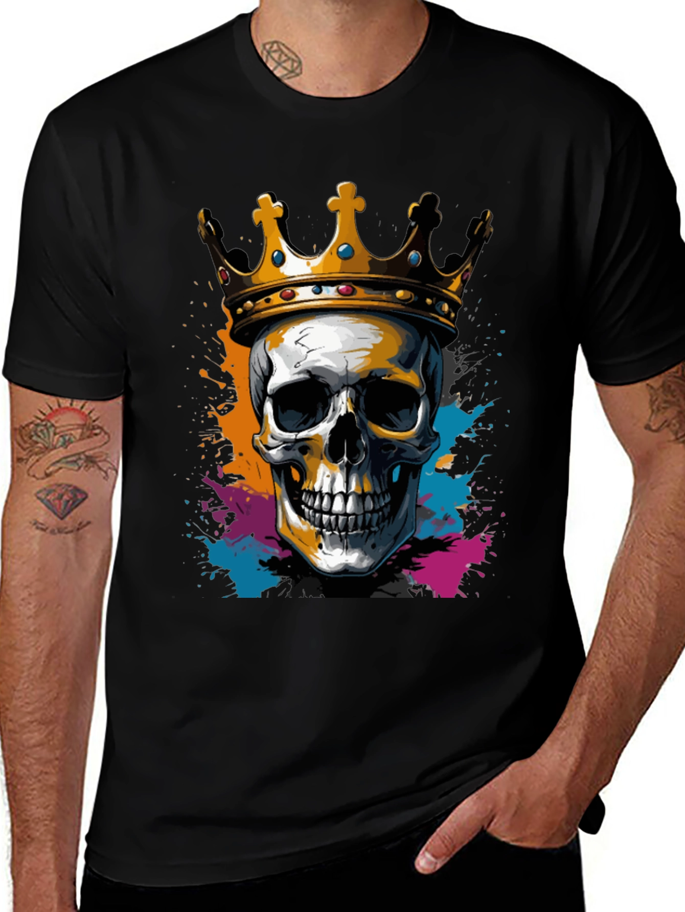 Skull King Black Graphic Tee