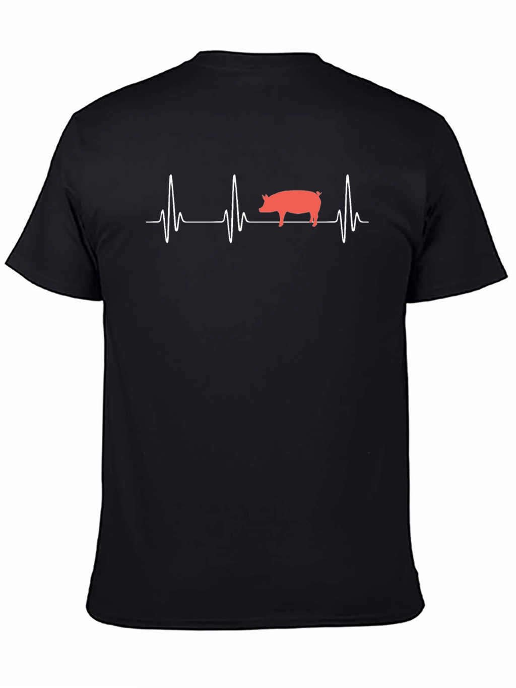 Pig Heartbeat Black T-Shirt