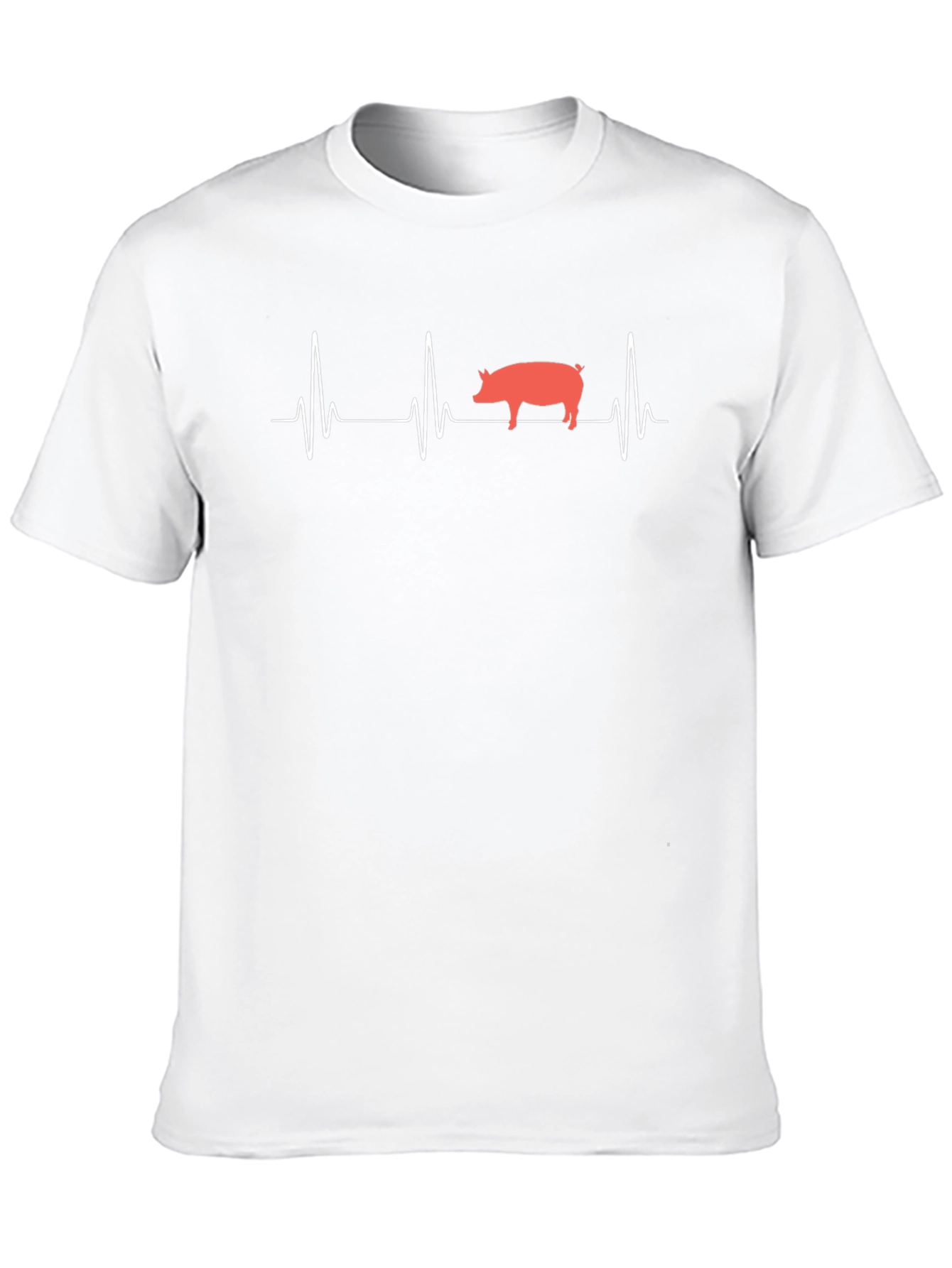 Pig Heartbeat Black T-Shirt