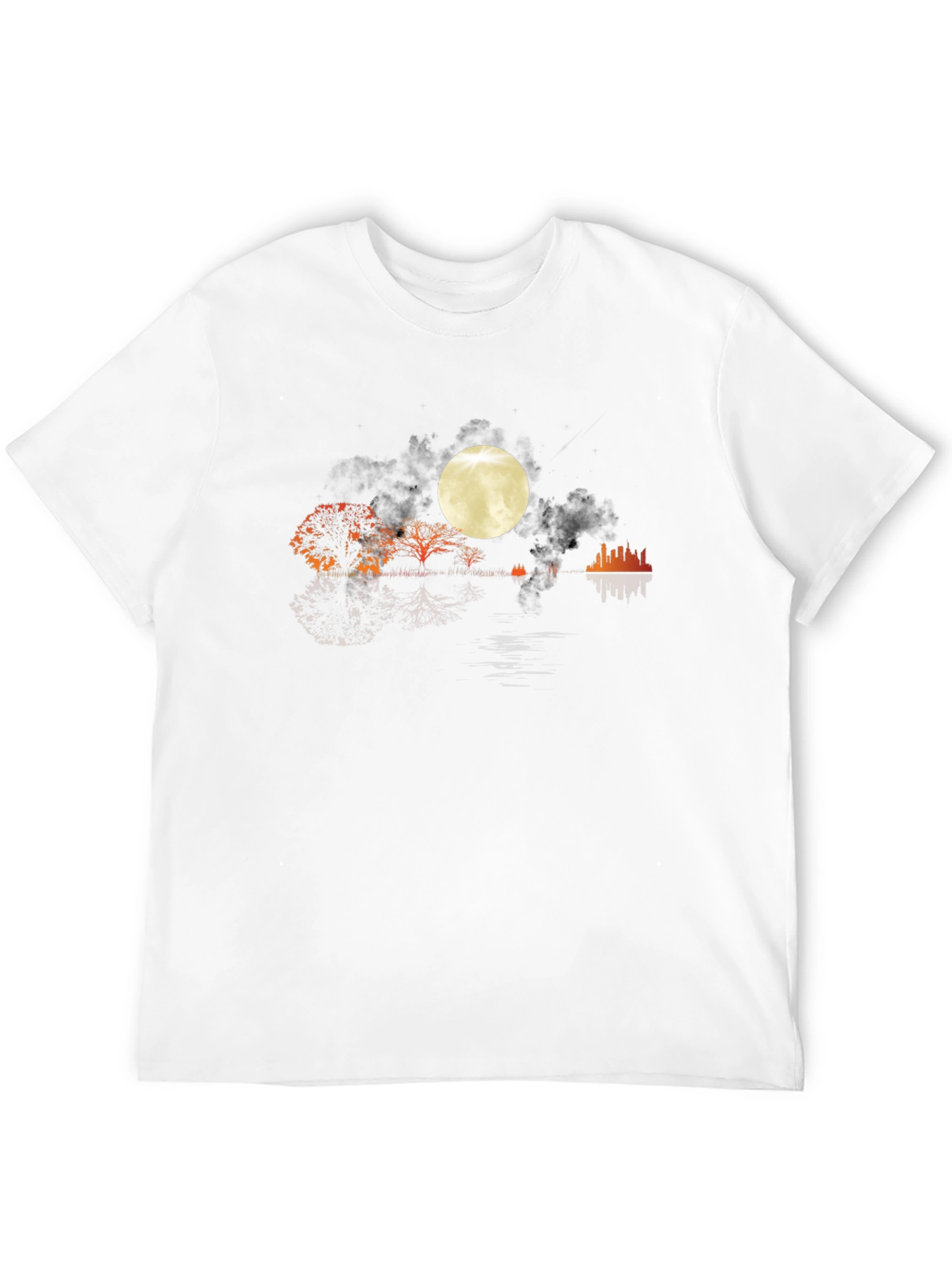 Moonlit Landscape Graphic Tee - Stylish Comfort